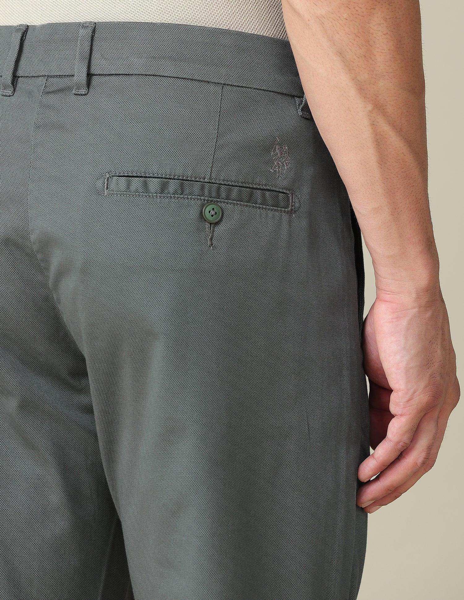 Mid Rise Riley Straight Fit Trousers Olive - U.S. POLO ASSN. | Large