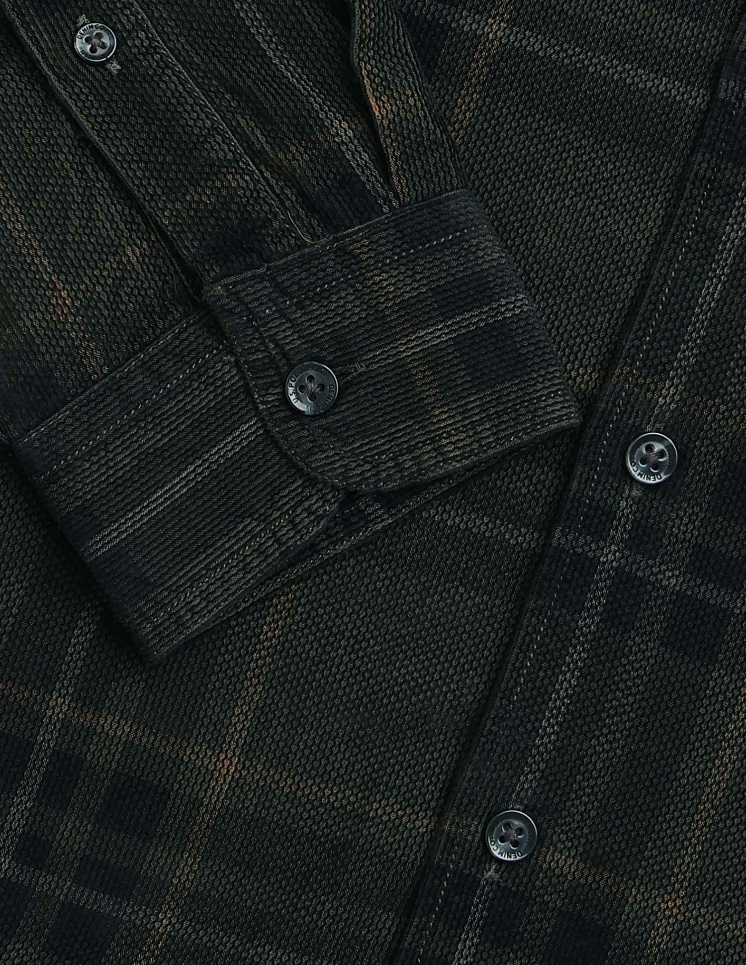Tartan Checked Corduroy Shirt Olive - U.S. POLO ASSN. | Large