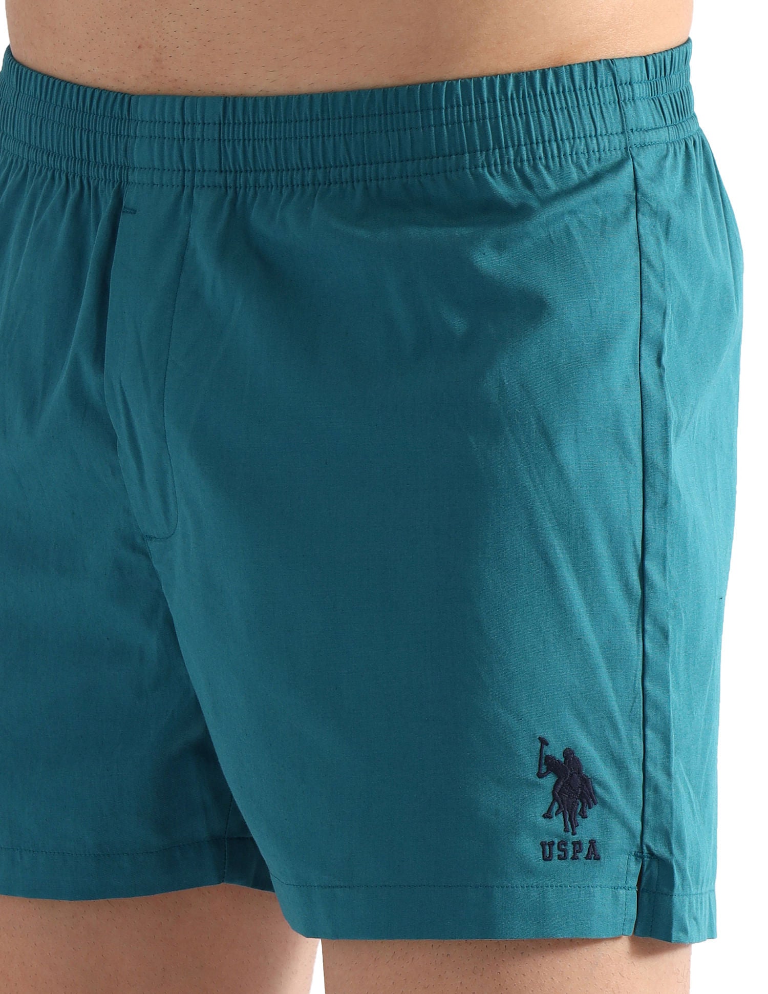 Comfort Regular Fit Solid OEX08 Boxers - Pack of 2 Iceberg, Green and Colonial Blue - U.S. POLO ASSN. | Large