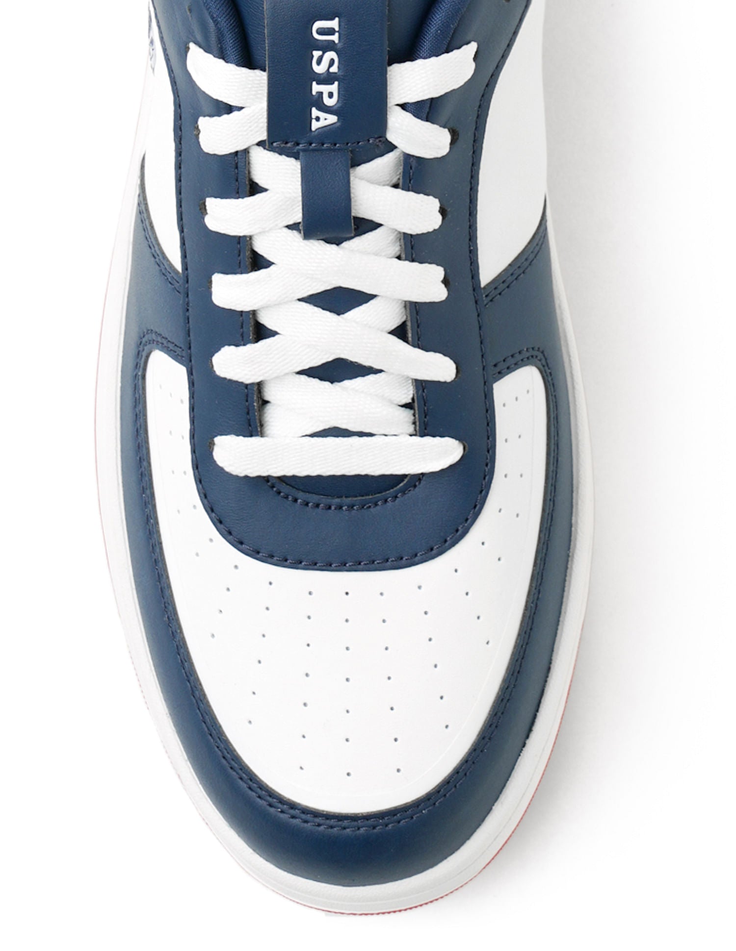 Men Rein 2.0 Dk. Blue Retro Court Sneakers Navy and White - U.S. POLO ASSN. | Large