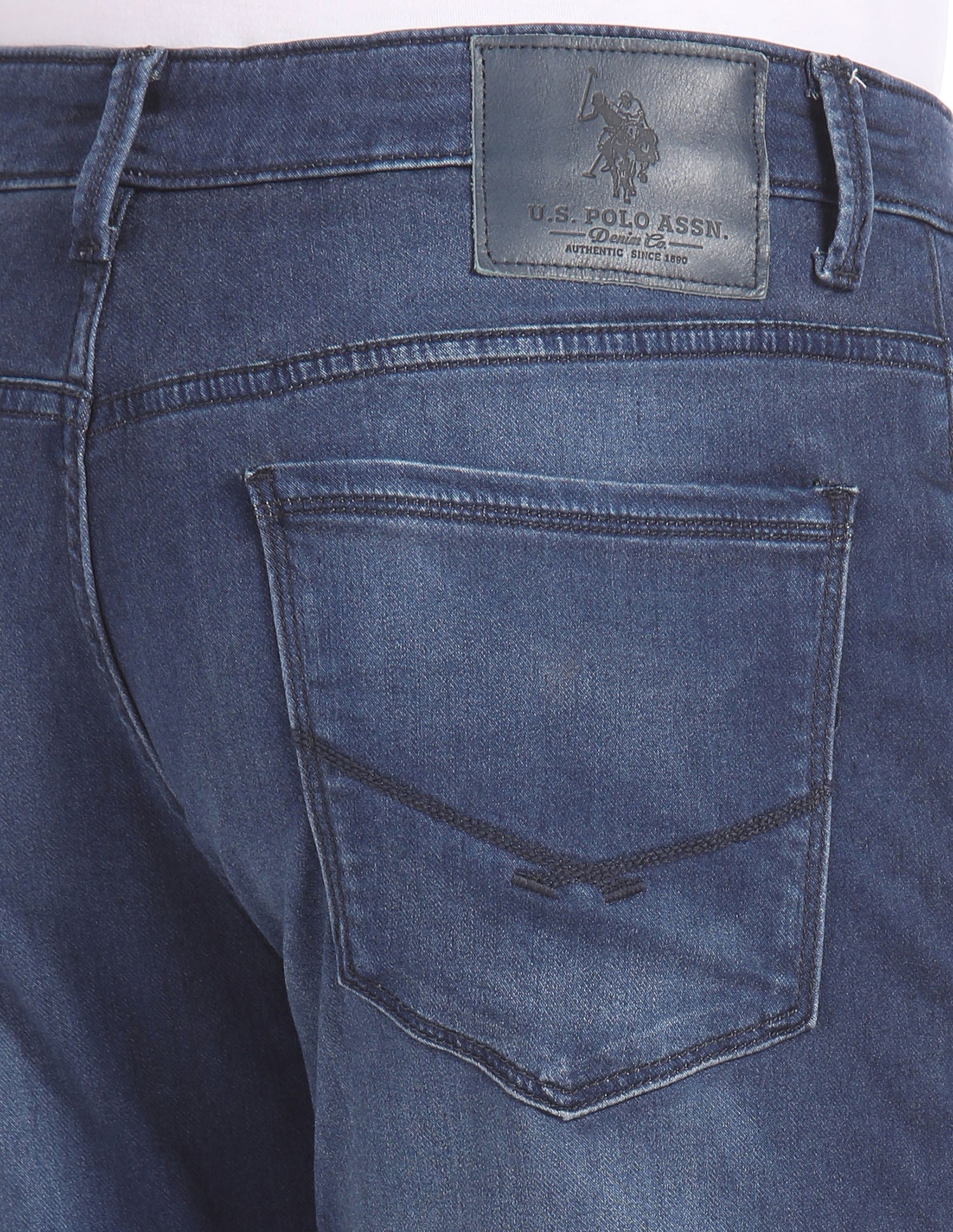 Brandon Slim Tapered Fit Blue Jeans Blue - U.S. POLO ASSN. | Large