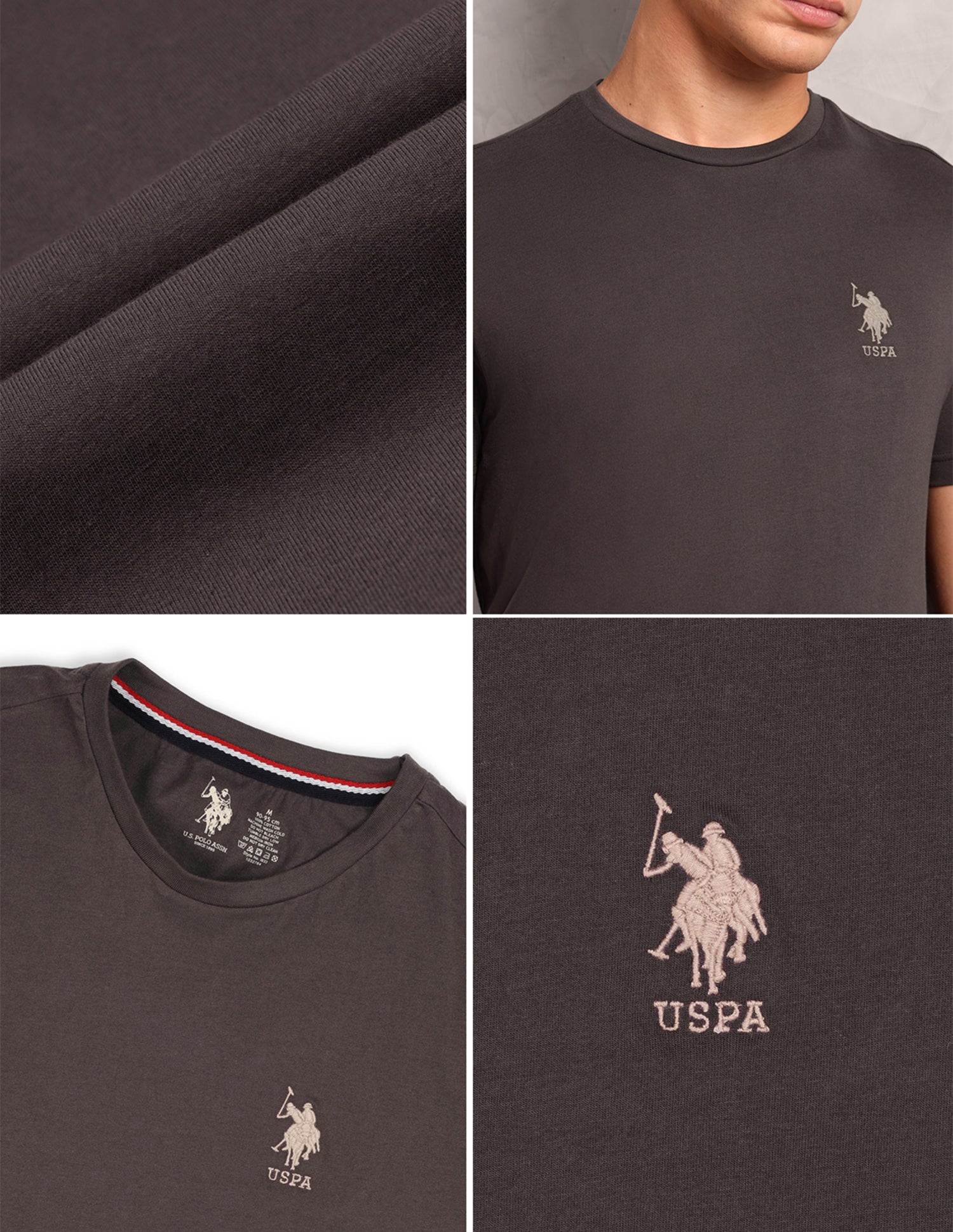 Pure Cotton Comfort Fit I633 Lounge T-Shirt - Pack Of 1 Choco - U.S. POLO ASSN. | Large