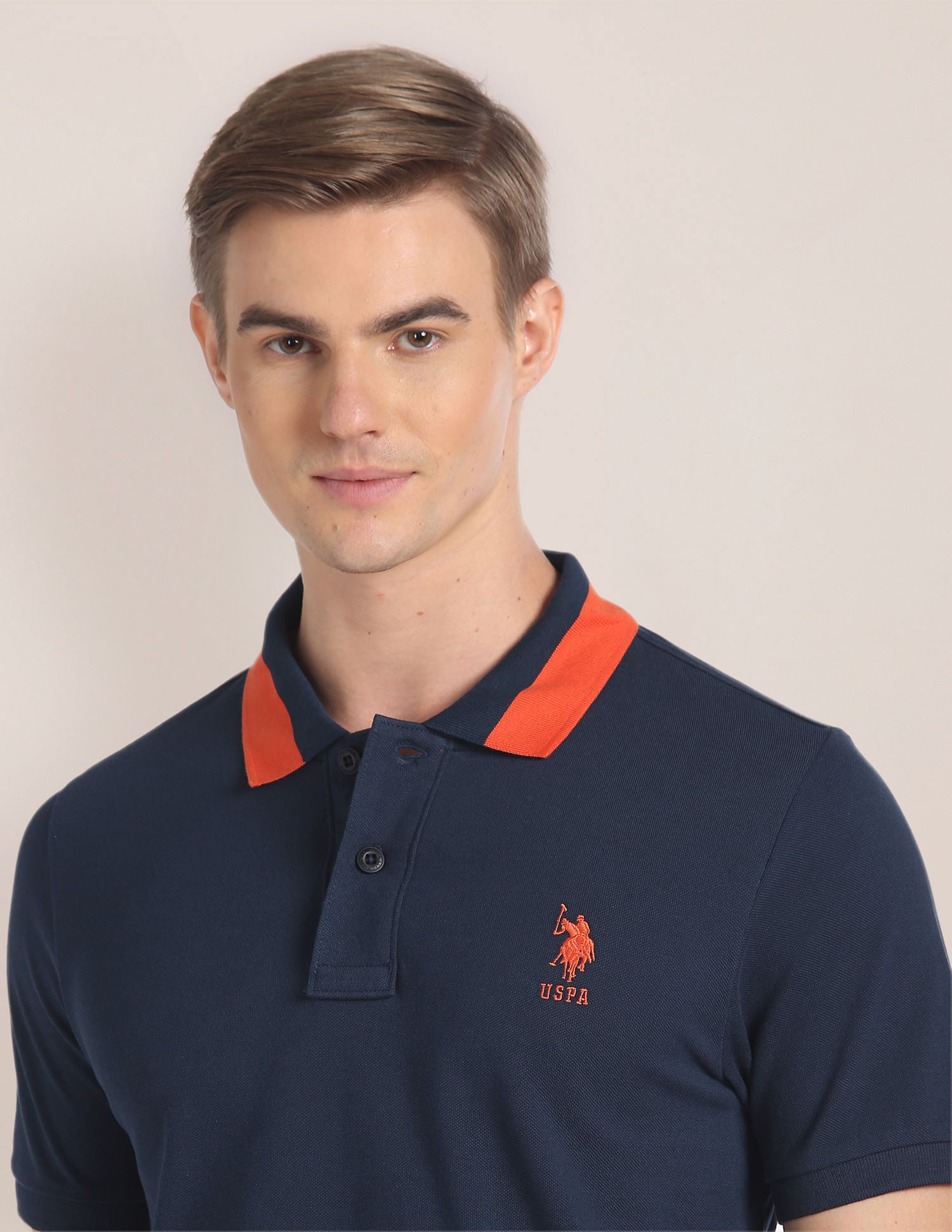 Solid Solid Polo Shirt Navy - U.S. Polo Assn. India | Large