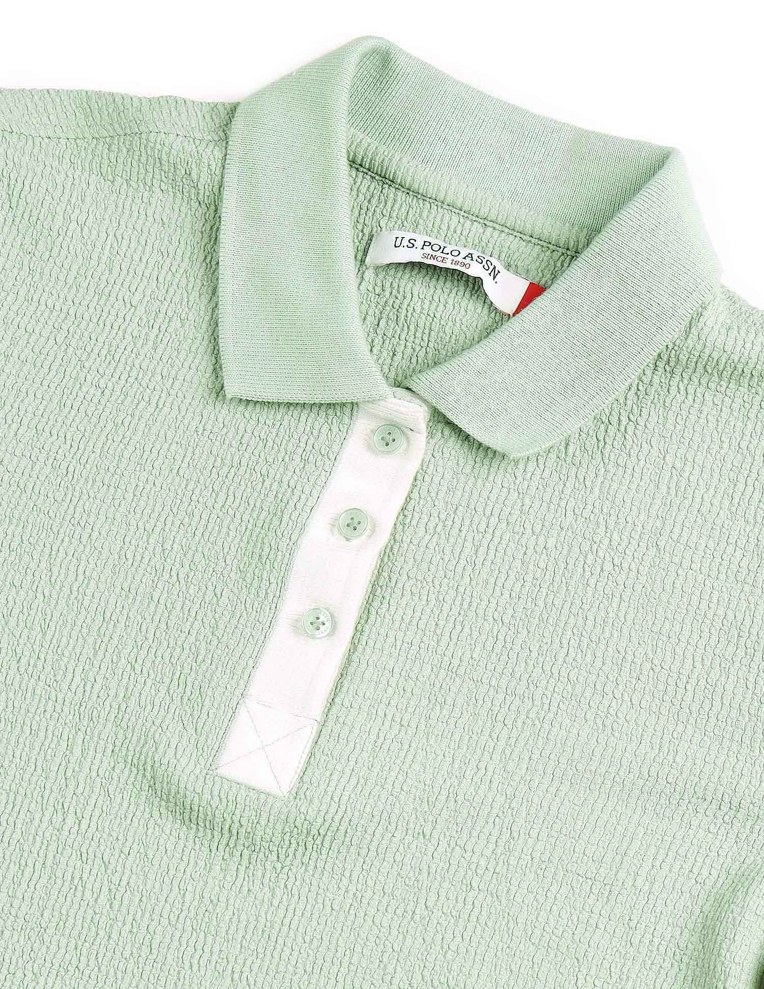 Regular Fit Textured Polo Shirt Mint - U.S. POLO ASSN. | Large