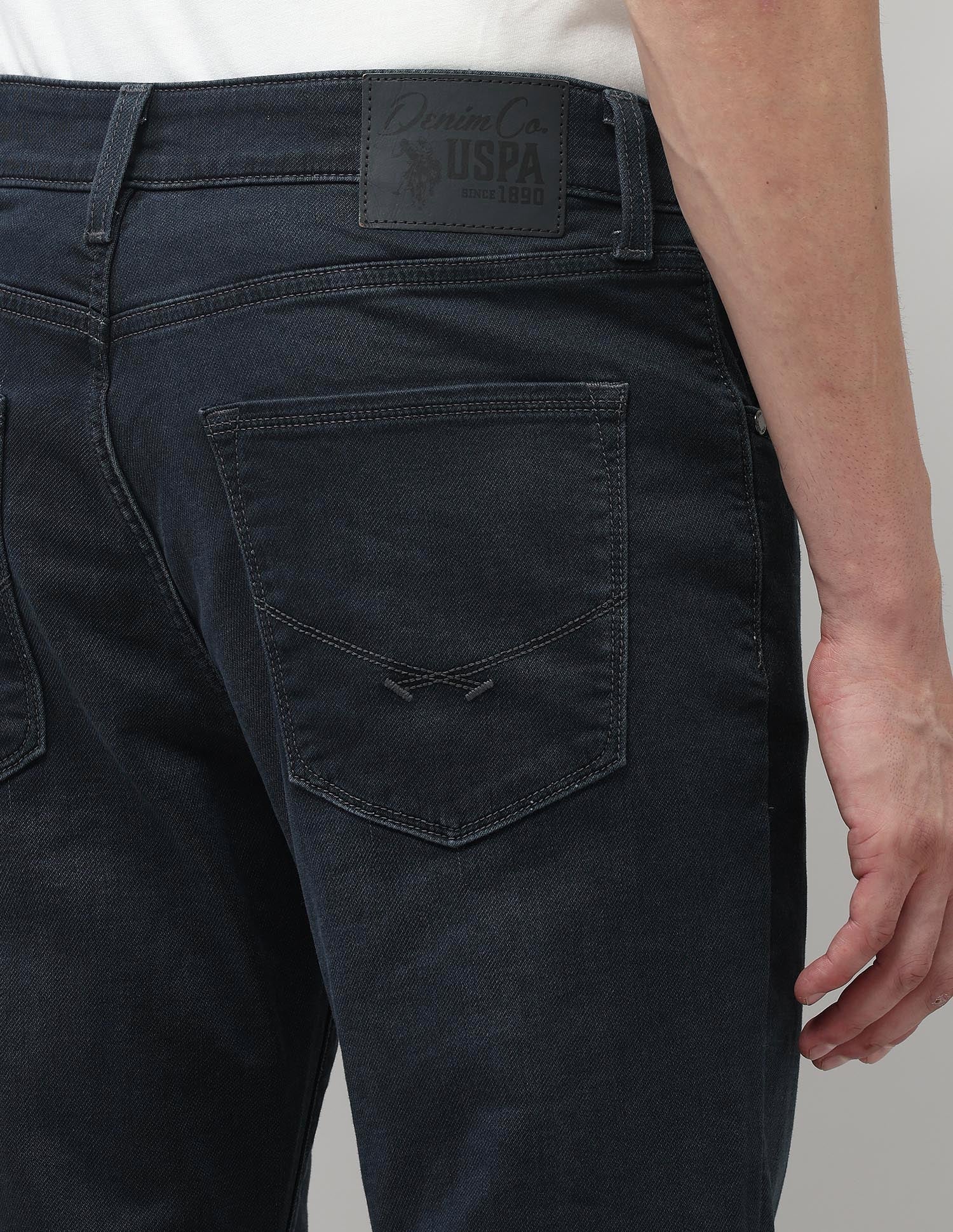 Harold Slim Straight Fit Green Jeans Dark Wash - U.S. POLO ASSN. | Large