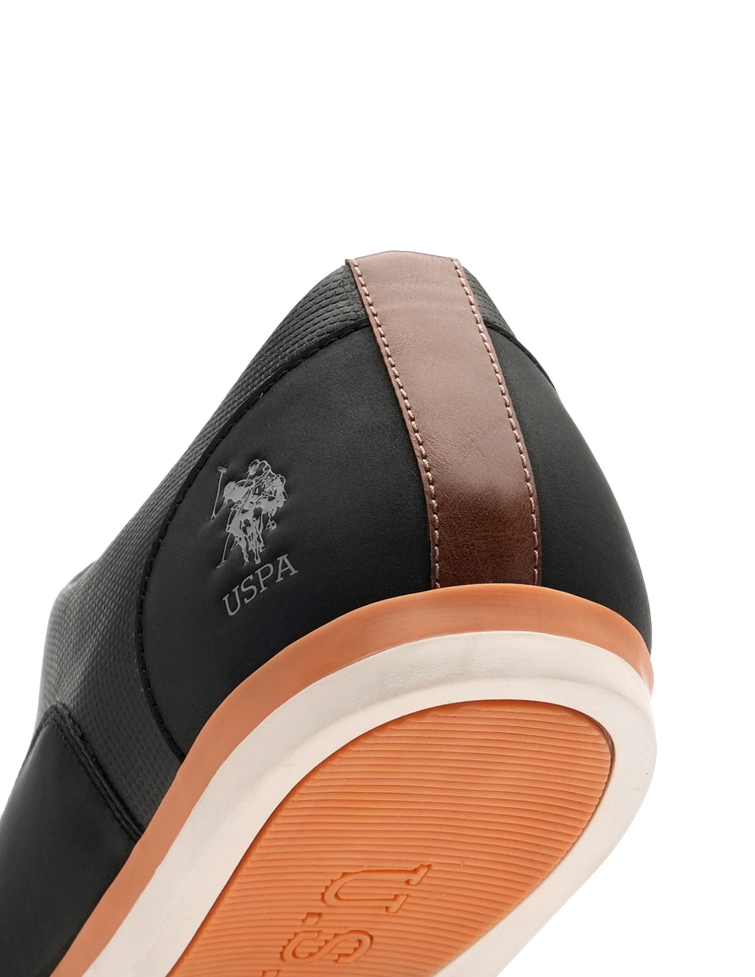 Men Clest Black Work Casuals Lace Up Shoes Black - U.S. POLO ASSN. | Large