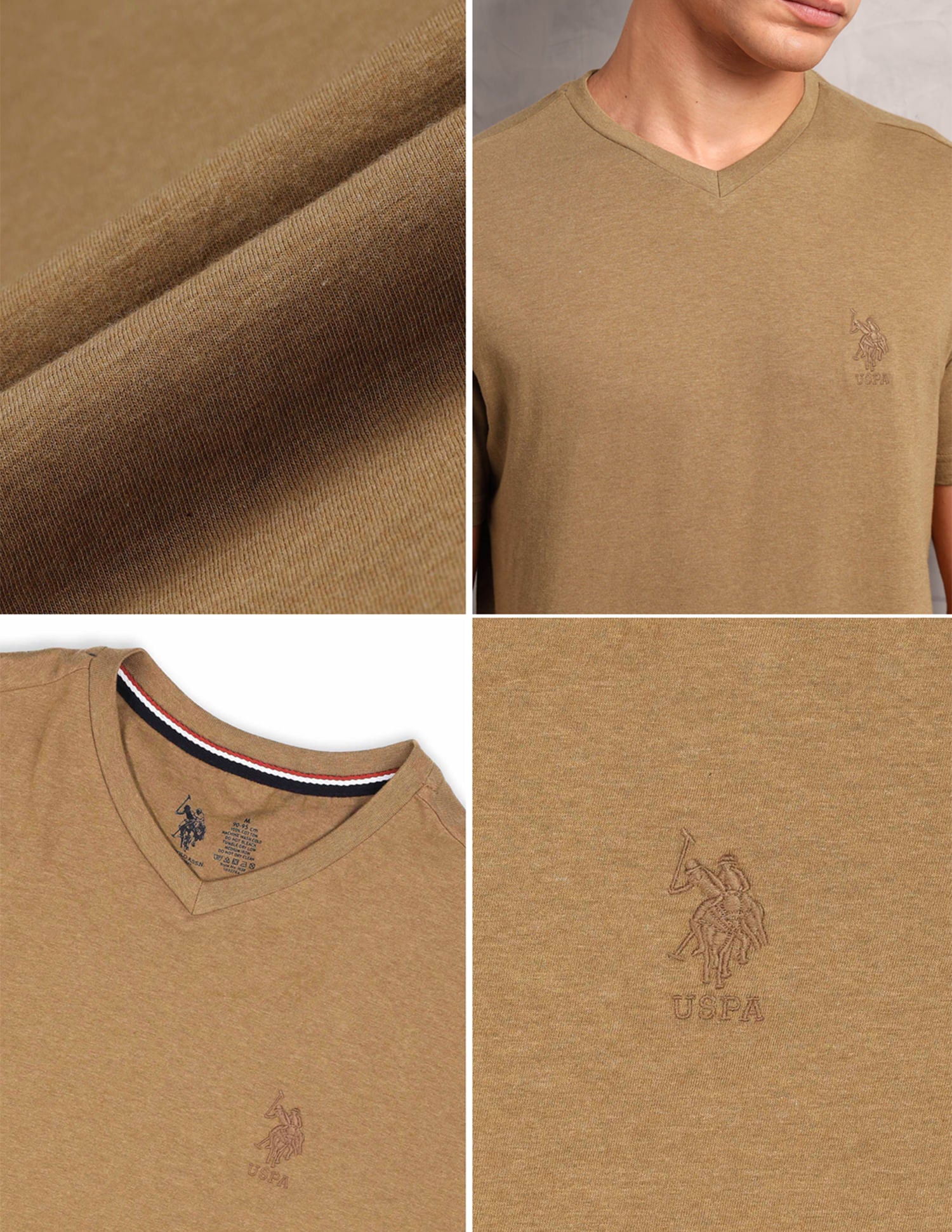 Breathable Comfort Fit I638 Lounge T-Shirt - Pack Of 1 Mustard Melange - U.S. POLO ASSN. | Large