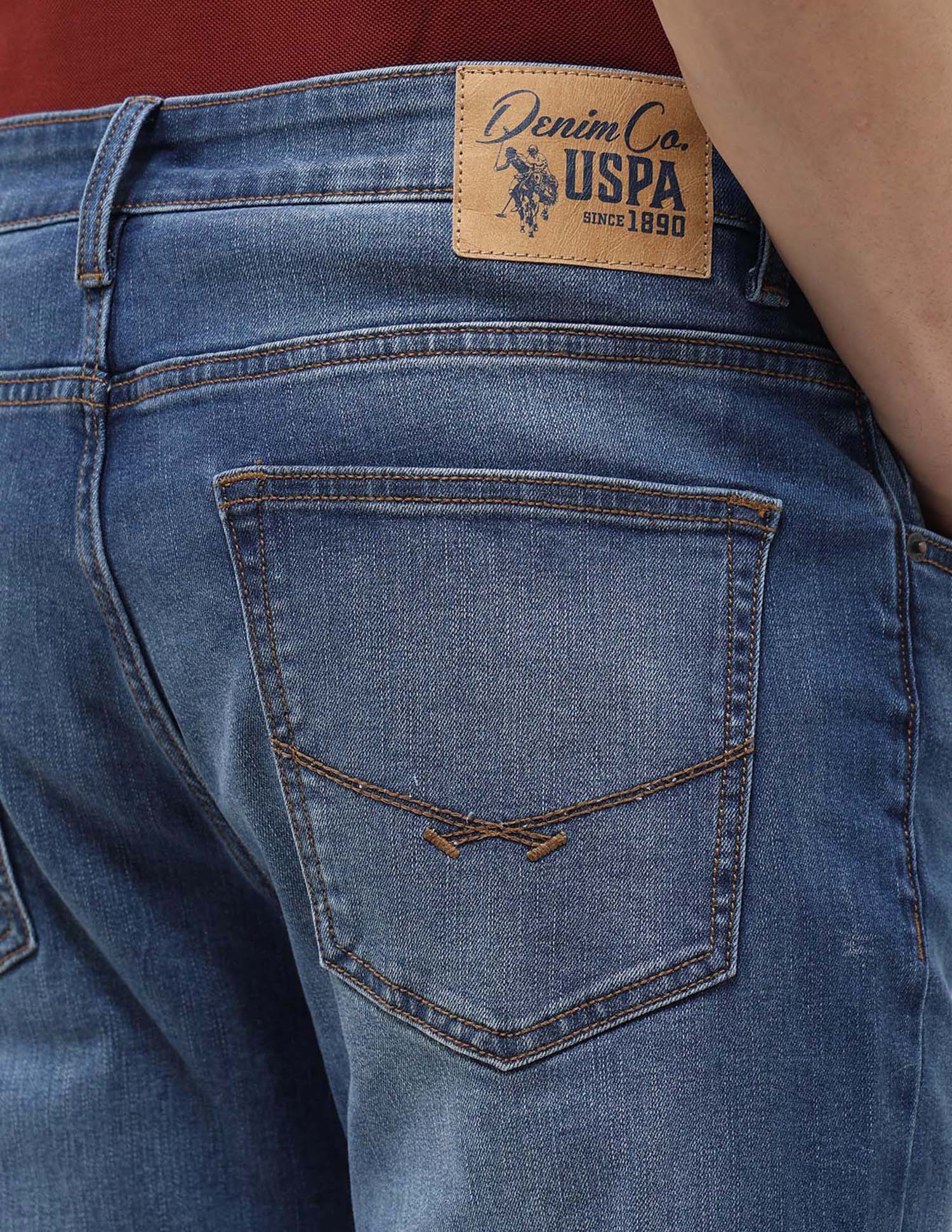 Harold Slim Straight Fit Blue Jeans Indigo - U.S. POLO ASSN. | Large