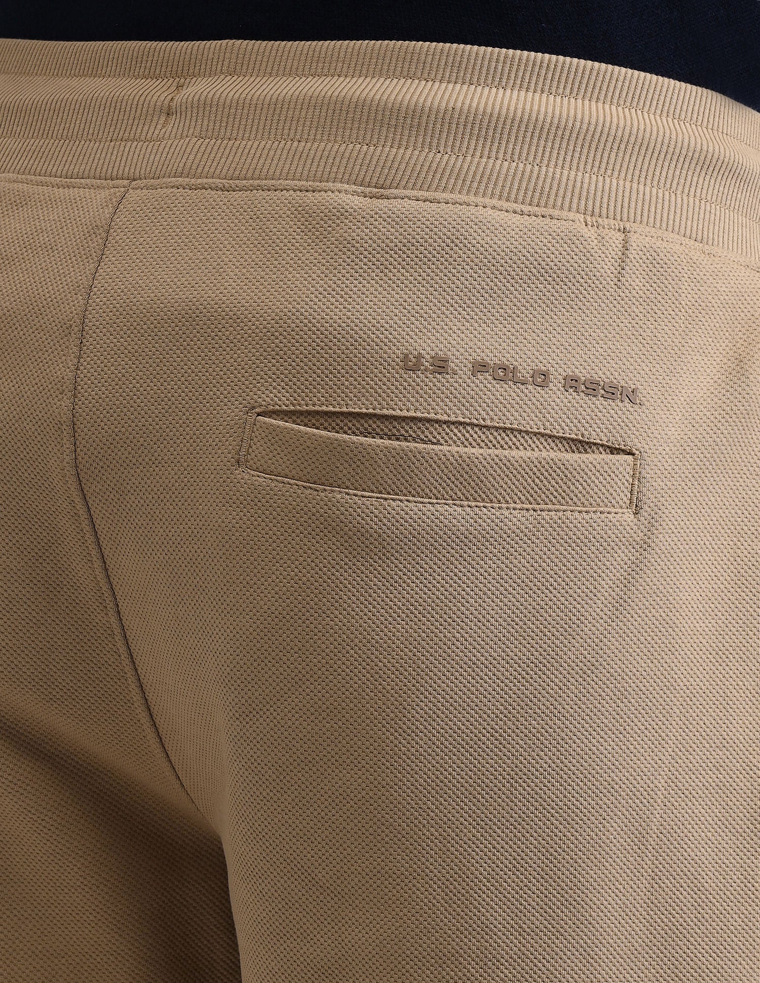 Solid Regular Fit Track Pants Beige - U.S. POLO ASSN. | Large