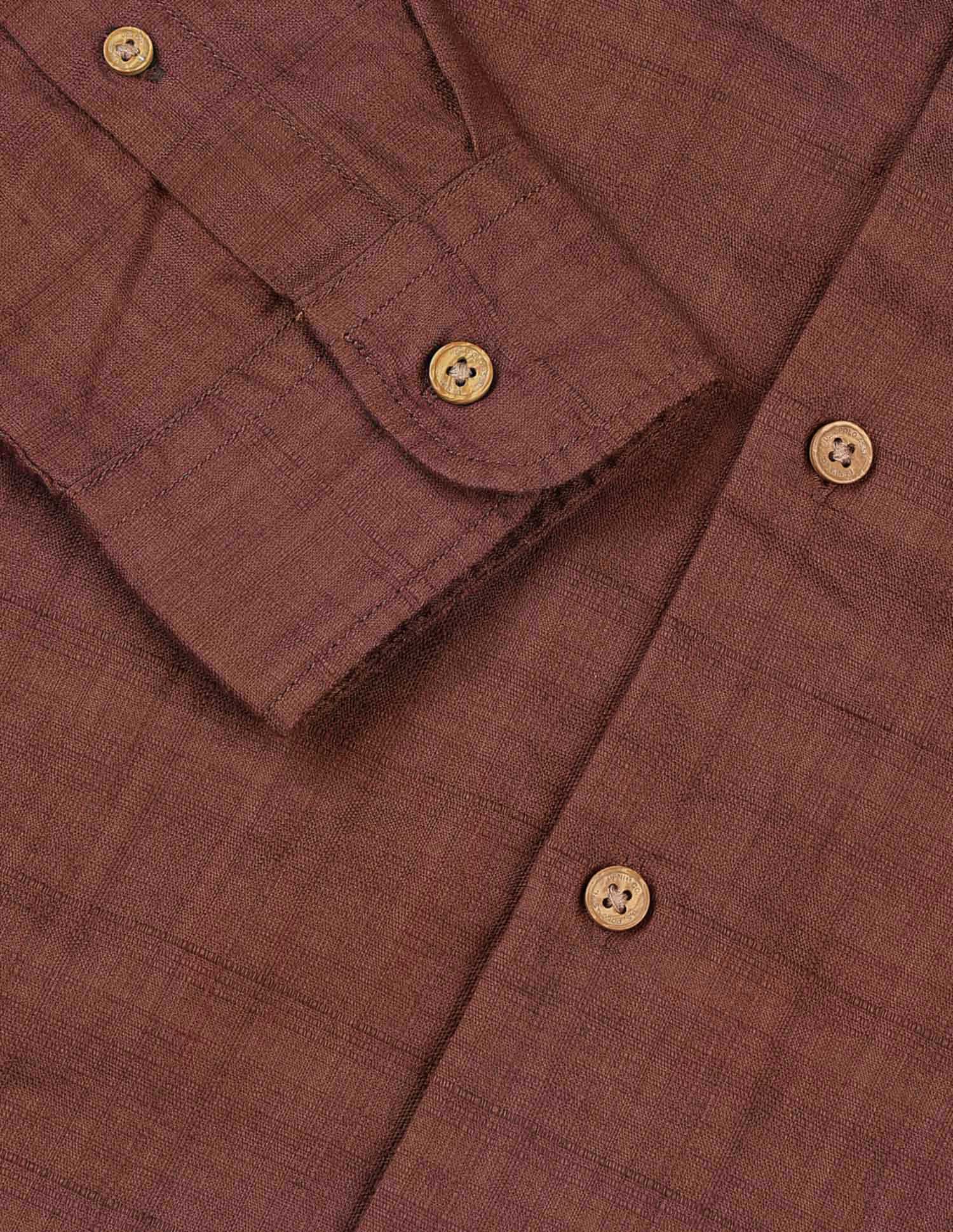 Pure Cotton Textured Shirt Burgundy - U.S. Polo Assn. India | Large