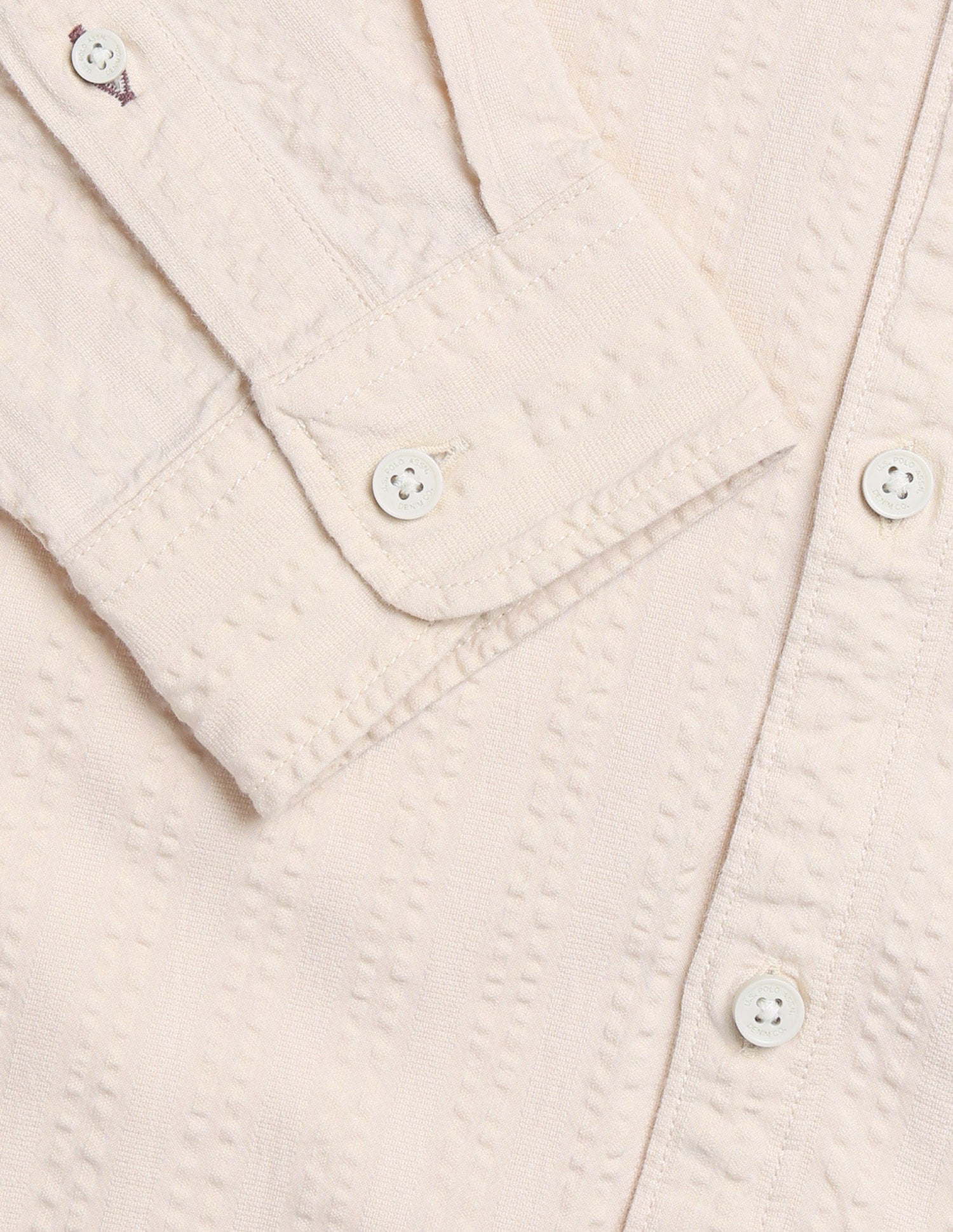 Textured Regular Fit Shirt Beige - U.S. Polo Assn. India | Large