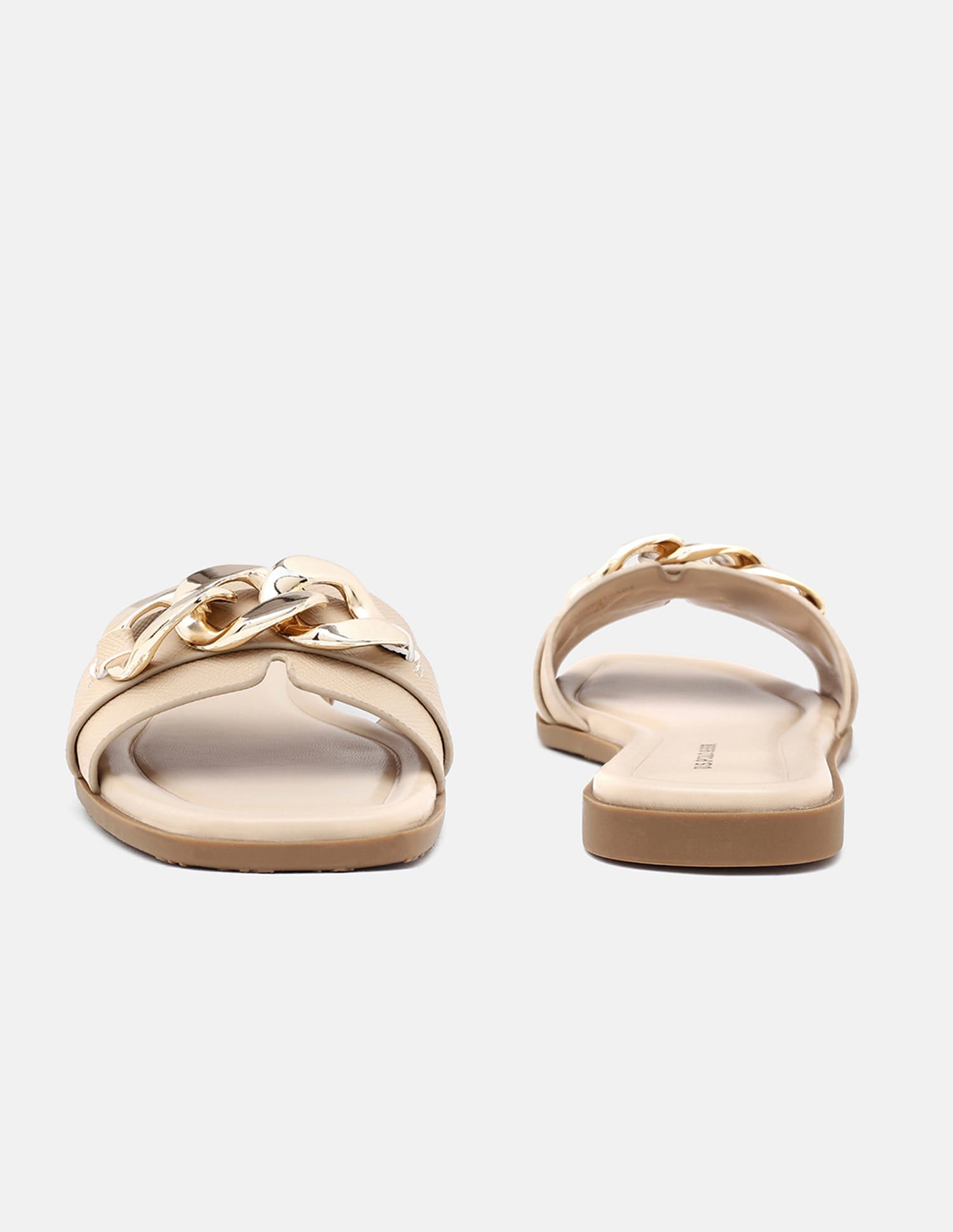 Brevan Open Toe Gold Hardware Sandals Nude - U.S. Polo Assn. India | Large