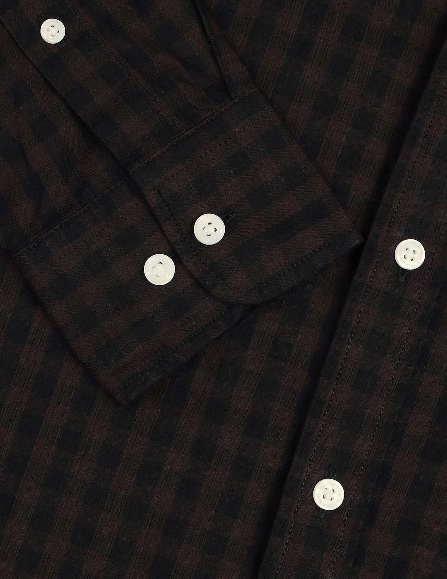 Gingham Checked Twill Shirt Brown - U.S. Polo Assn. India | Large