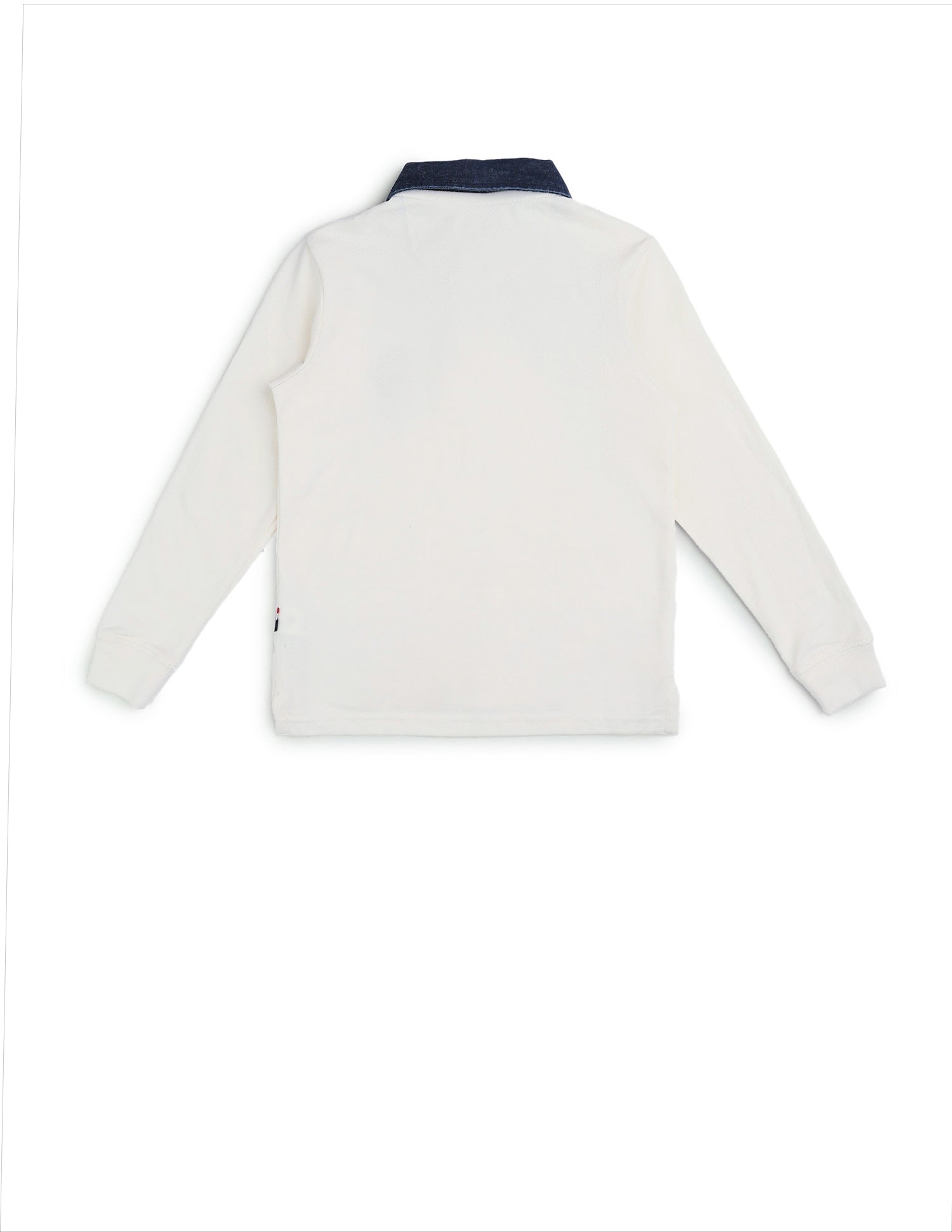 Boys Solid Regular Fit Polo Shirt Off White - U.S. POLO ASSN. | Large