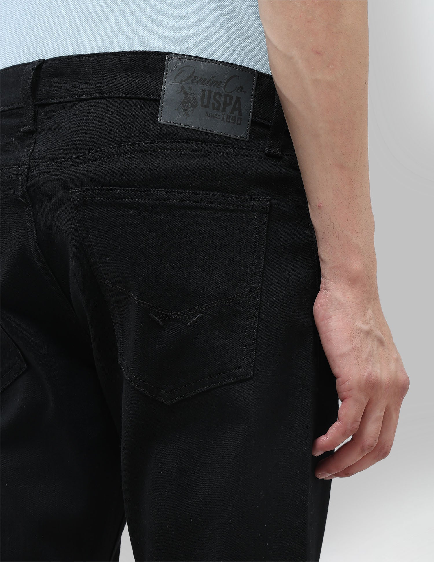 Brandon Slim Tapered Fit Mid Rise Jeans Black - U.S. POLO ASSN. | Large