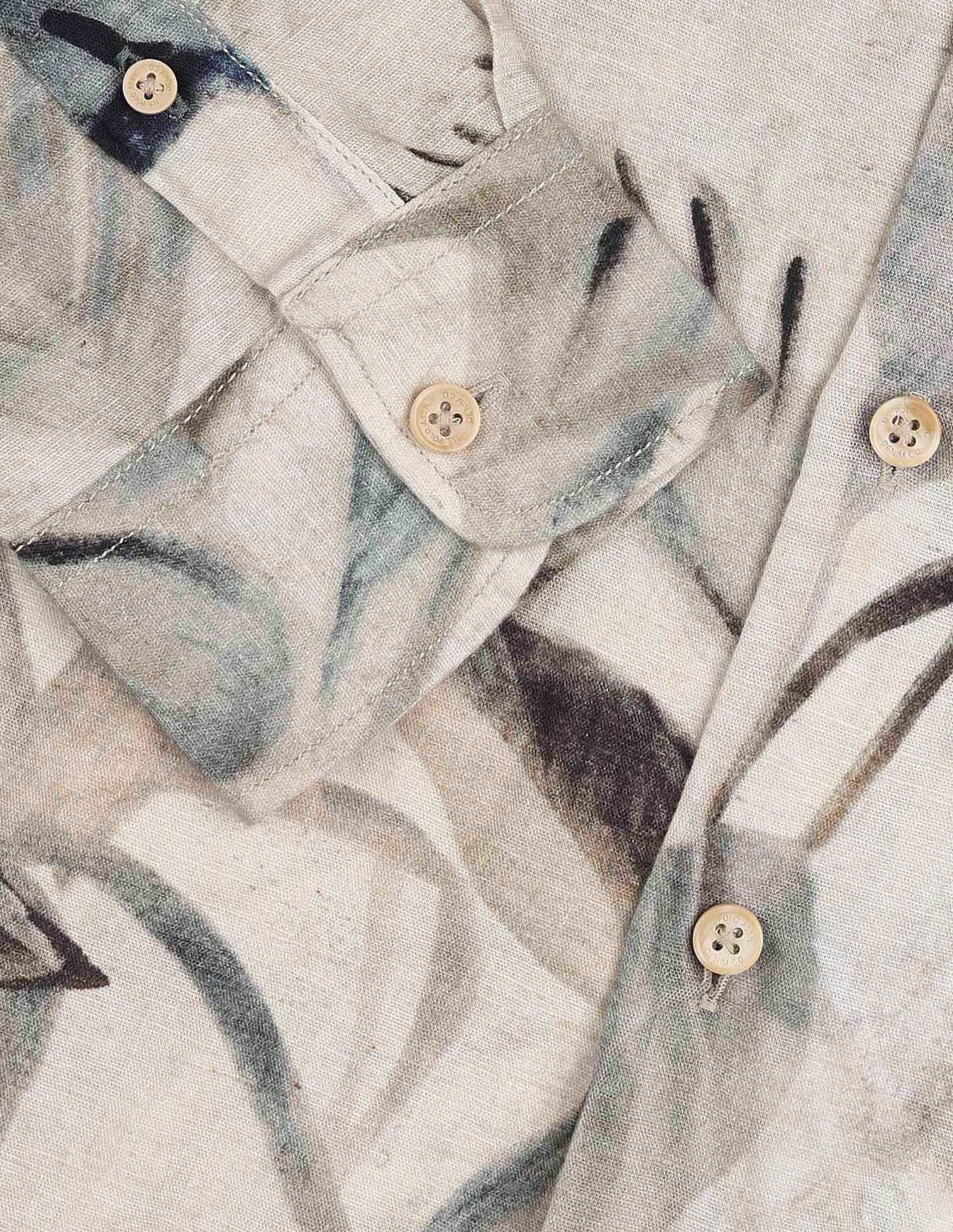 Tropical Printed Regular Fit Shirt Beige - U.S. POLO ASSN. | Large