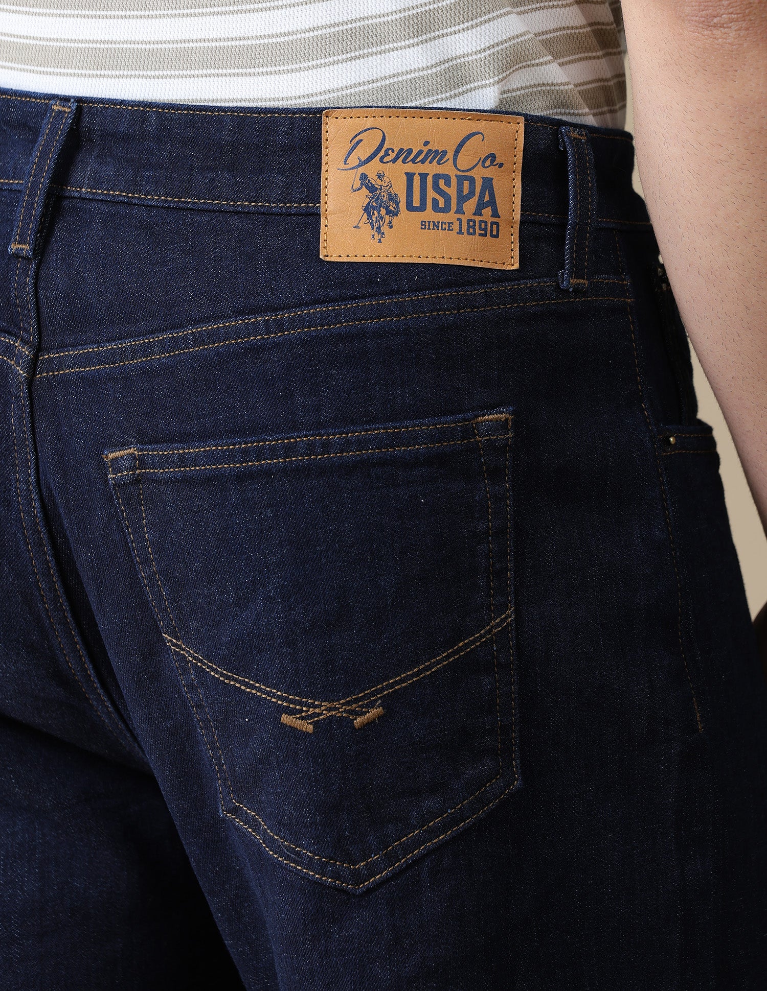 Logan Loose Straight Fit Blue Jeans Dark Blue - U.S. Polo Assn. India | Large