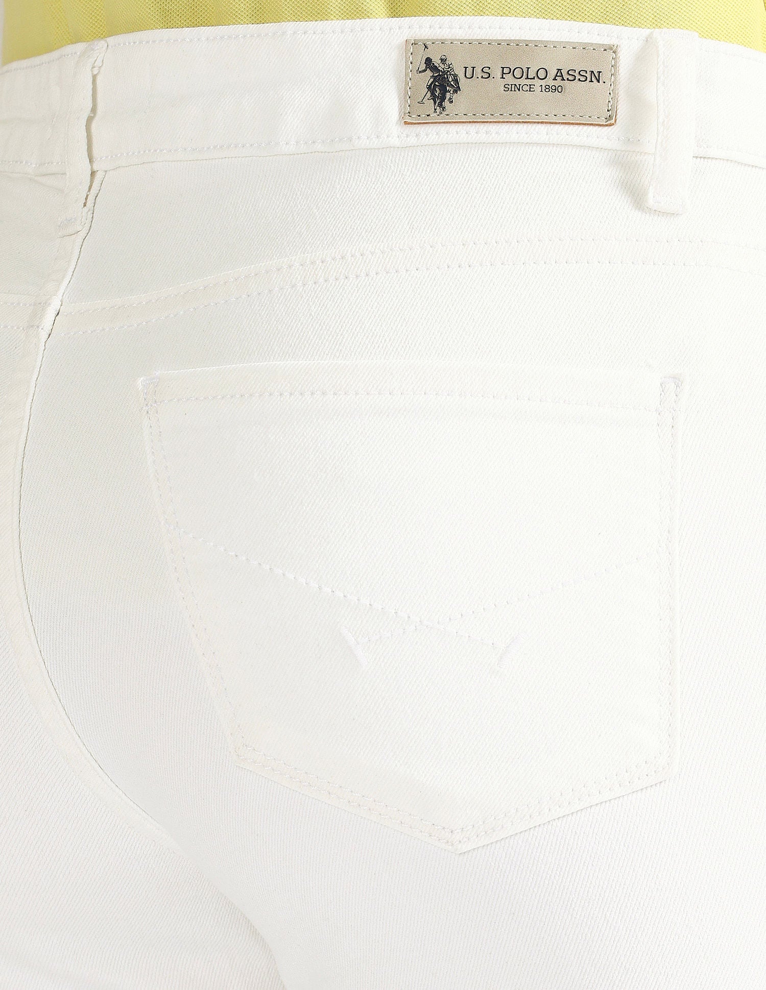 Skinny Bootcut Fit White Jeans White - U.S. POLO ASSN. | Large