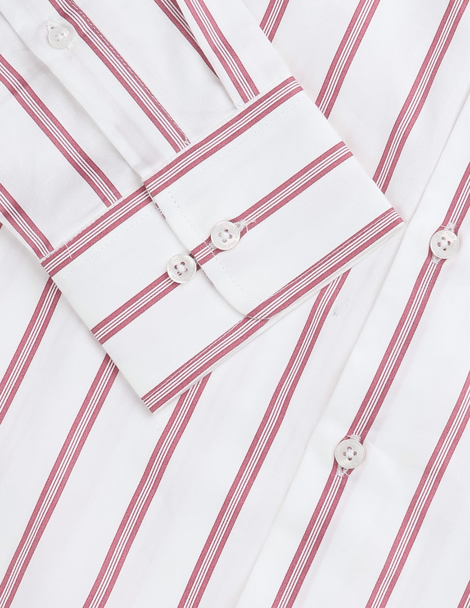 Vertical Striped Satin Shirt Pink - U.S. Polo Assn. India | Large