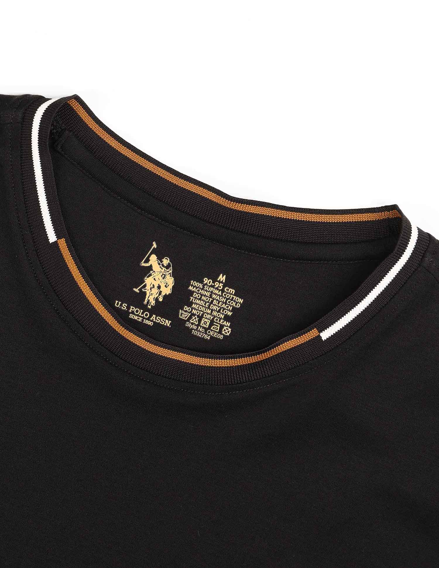 Crew Neck Comfort Fit OEE08 Lounge T-Shirt - Pack Of 1 Black - U.S. POLO ASSN. | Large