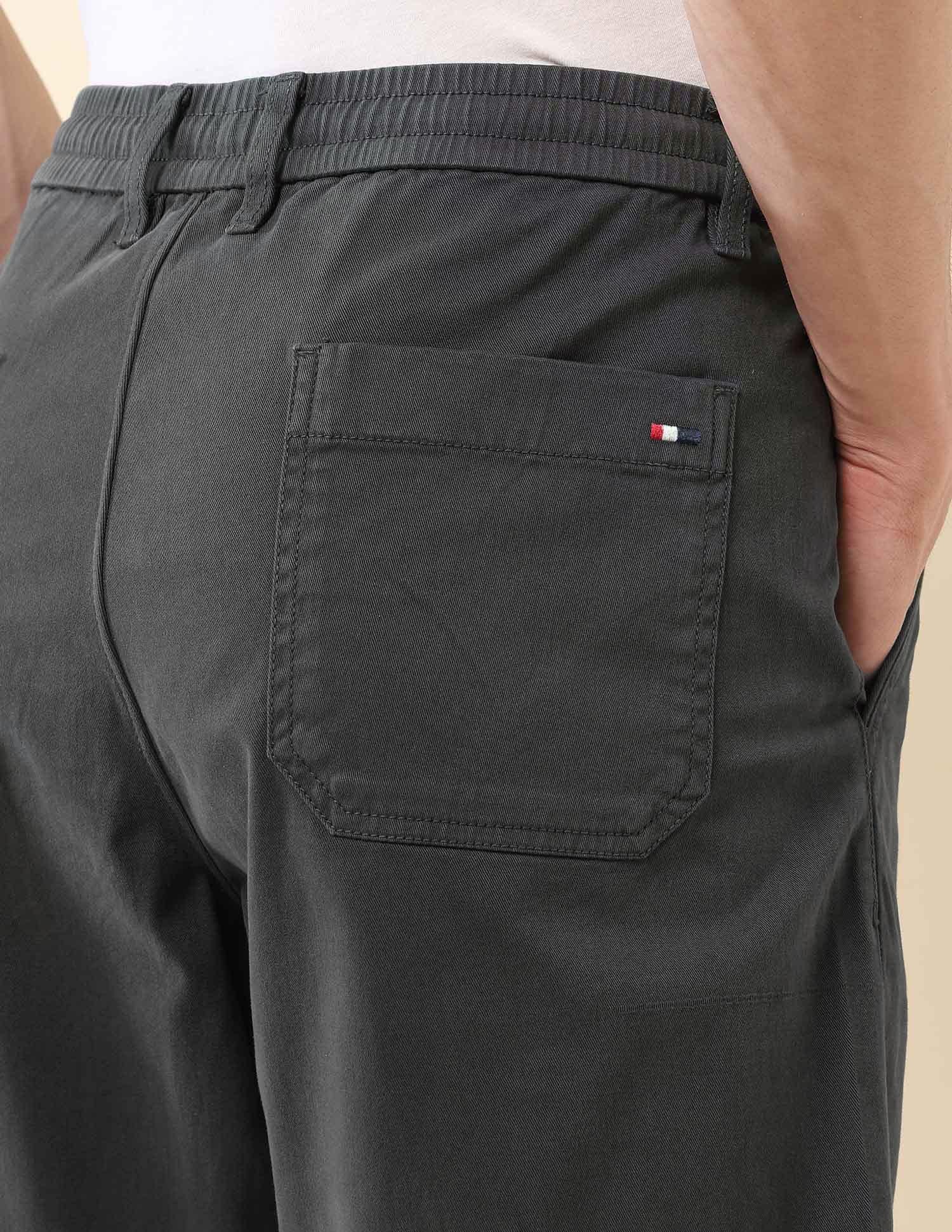 Slim Fit Solid Chino Shorts Dark Grey - U.S. Polo Assn. India | Large