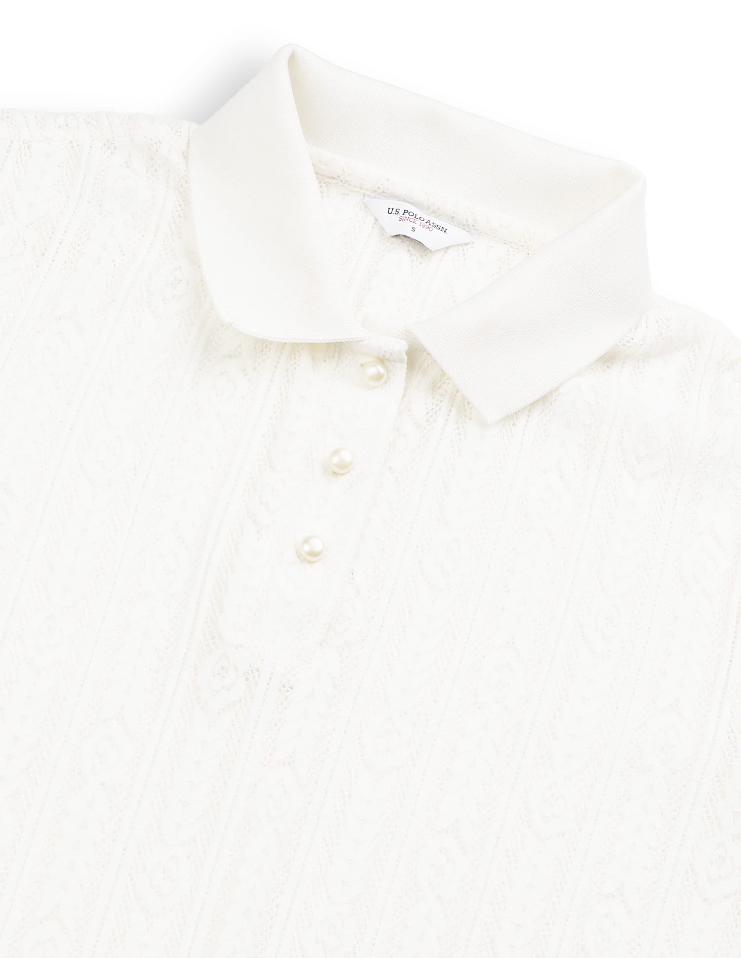 Laced Relaxed Fit Polo Shirt White - U.S. Polo Assn. India | Large