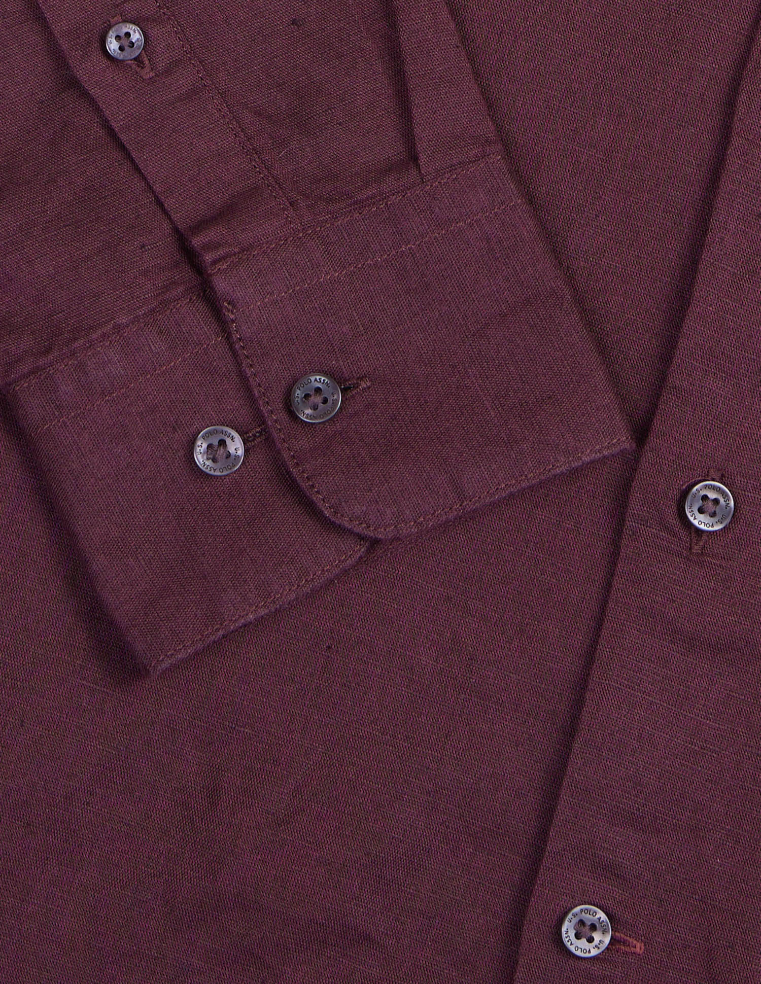 Solid Tailored Fit Shirt Wine - U.S. Polo Assn. India | Large