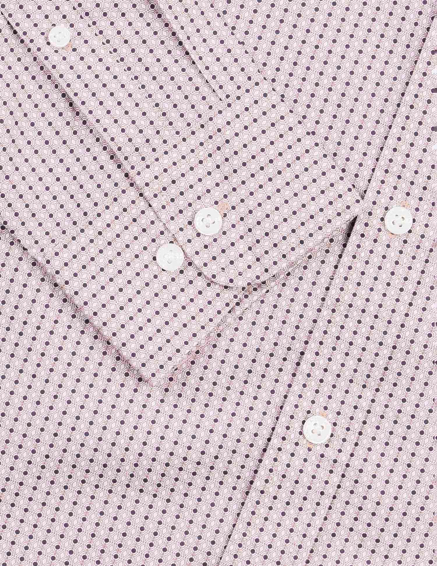 Geometric Printed Tailored Fit Shirt Beige - U.S. Polo Assn. India | Large