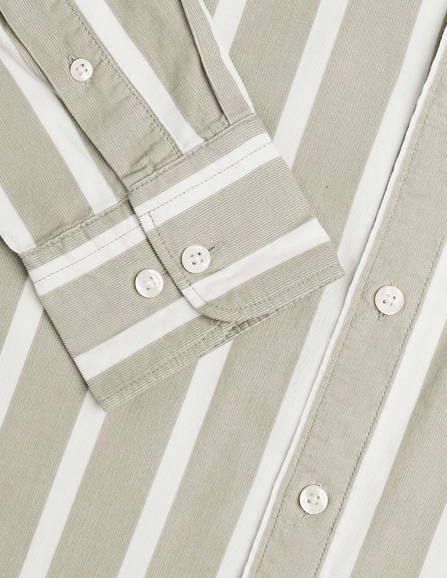 Corduroy Tailored Fit Shirt Green - U.S. POLO ASSN. | Large