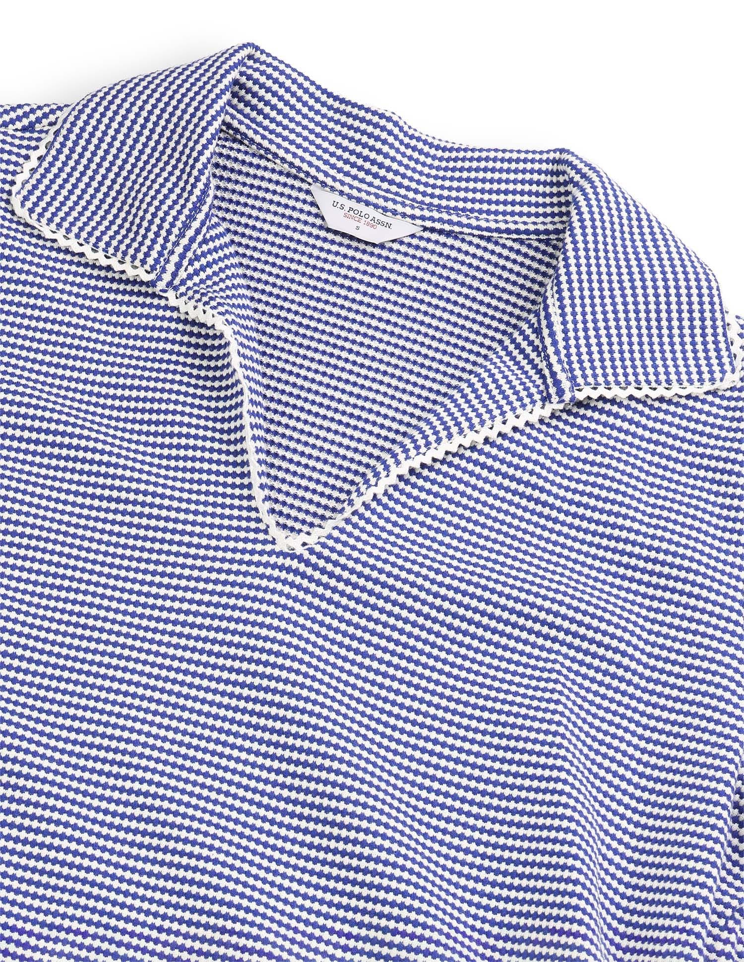 Textured Mock Pocket Dress Blue - U.S. Polo Assn. India | Large