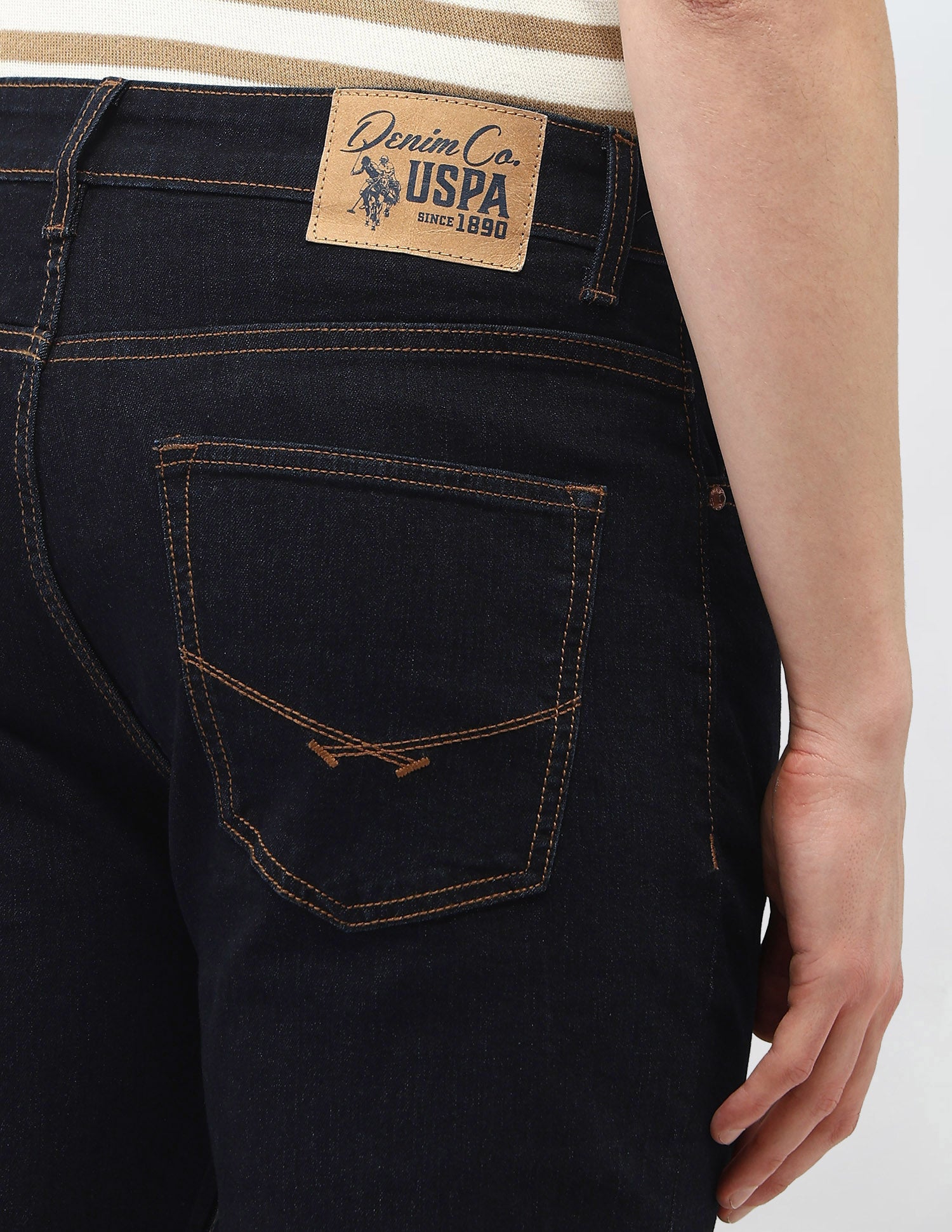 Mid Rise Harold Slim Straight Fit Jeans Dark Indigo - U.S. Polo Assn. India | Large