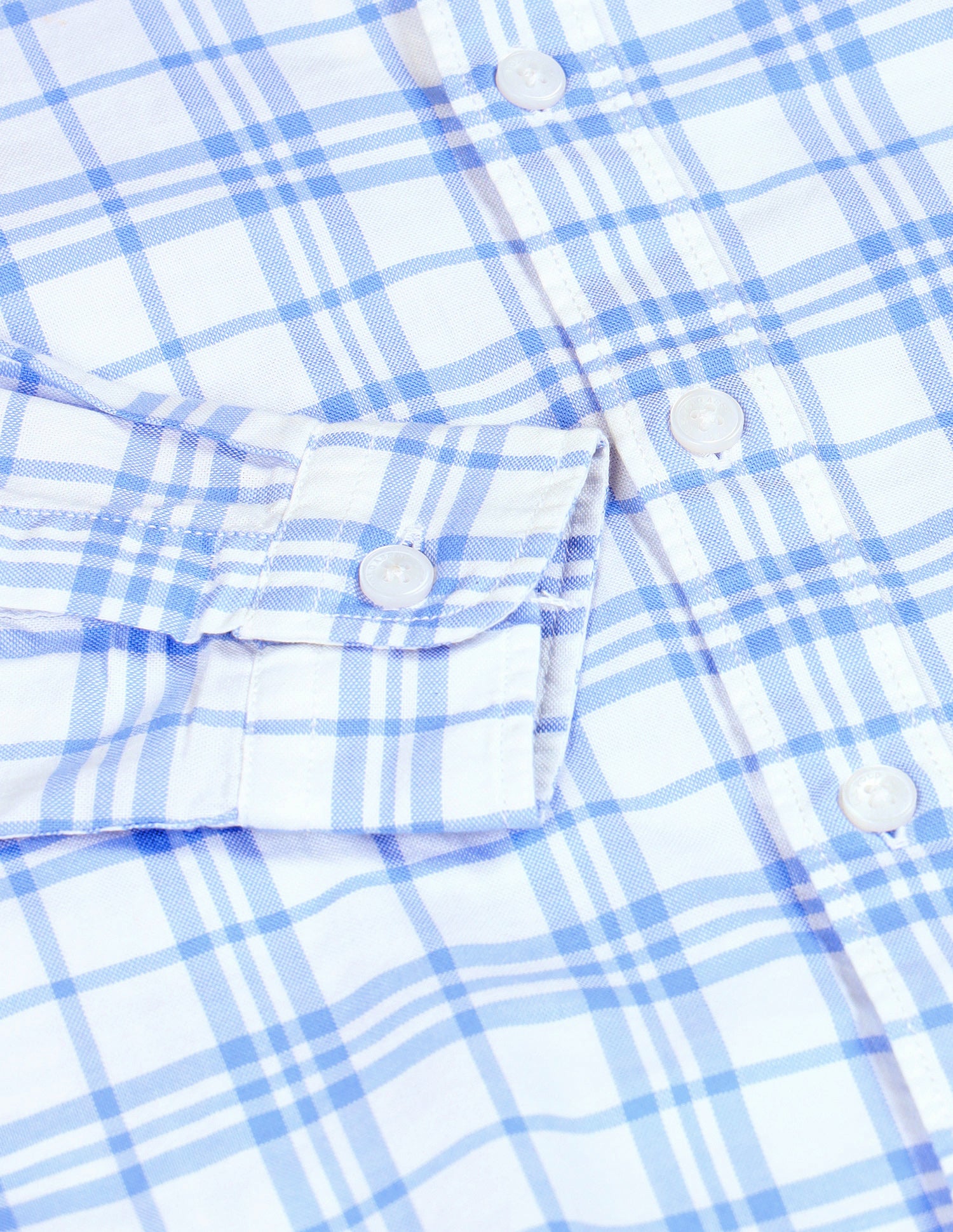 Boys Grid Tattersall Checked Regular Fit Shirt Light Blue - U.S. Polo Assn. India | Large