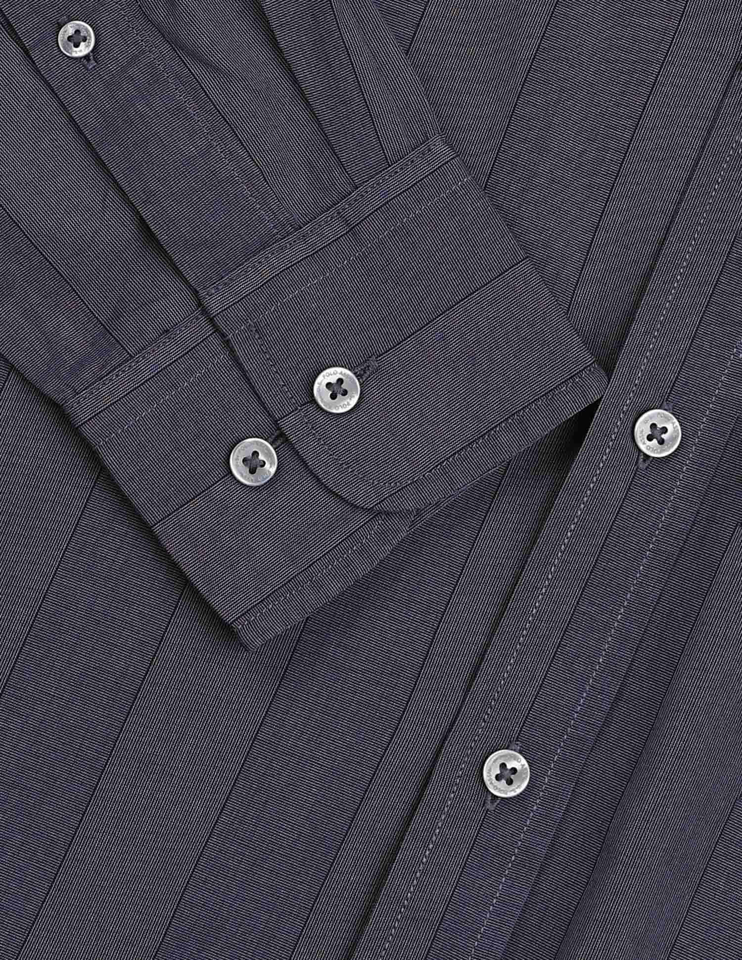 Pinstriped Pure Cotton Shirt Grey - U.S. POLO ASSN. | Large