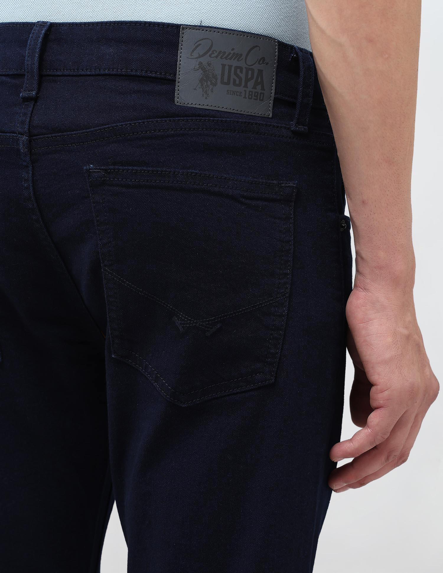 Brandon Slim Tapered Fit Blue Jeans Indigo - U.S. POLO ASSN. | Large