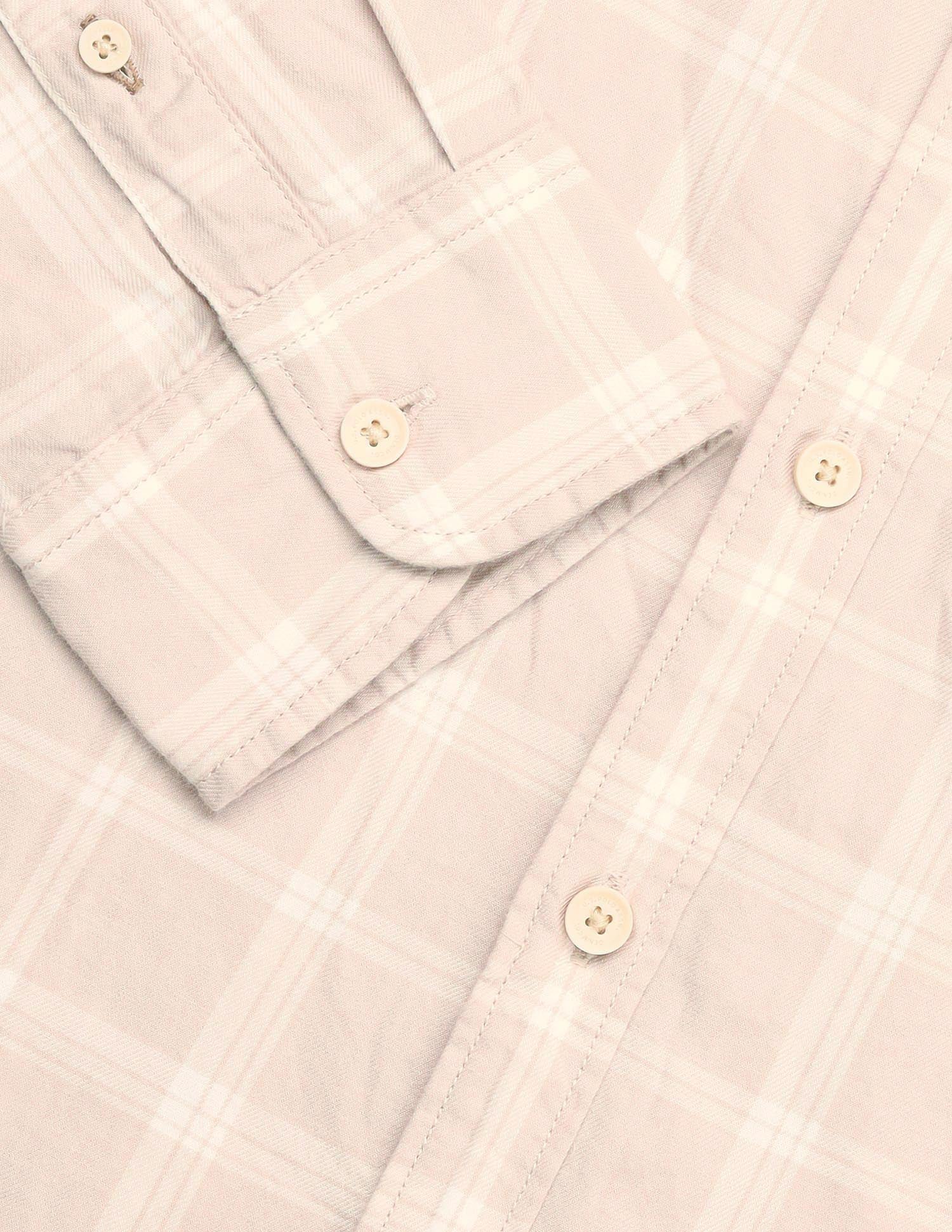 Grid Tattersall Checked Regular Fit Shirt Beige - U.S. Polo Assn. India | Large
