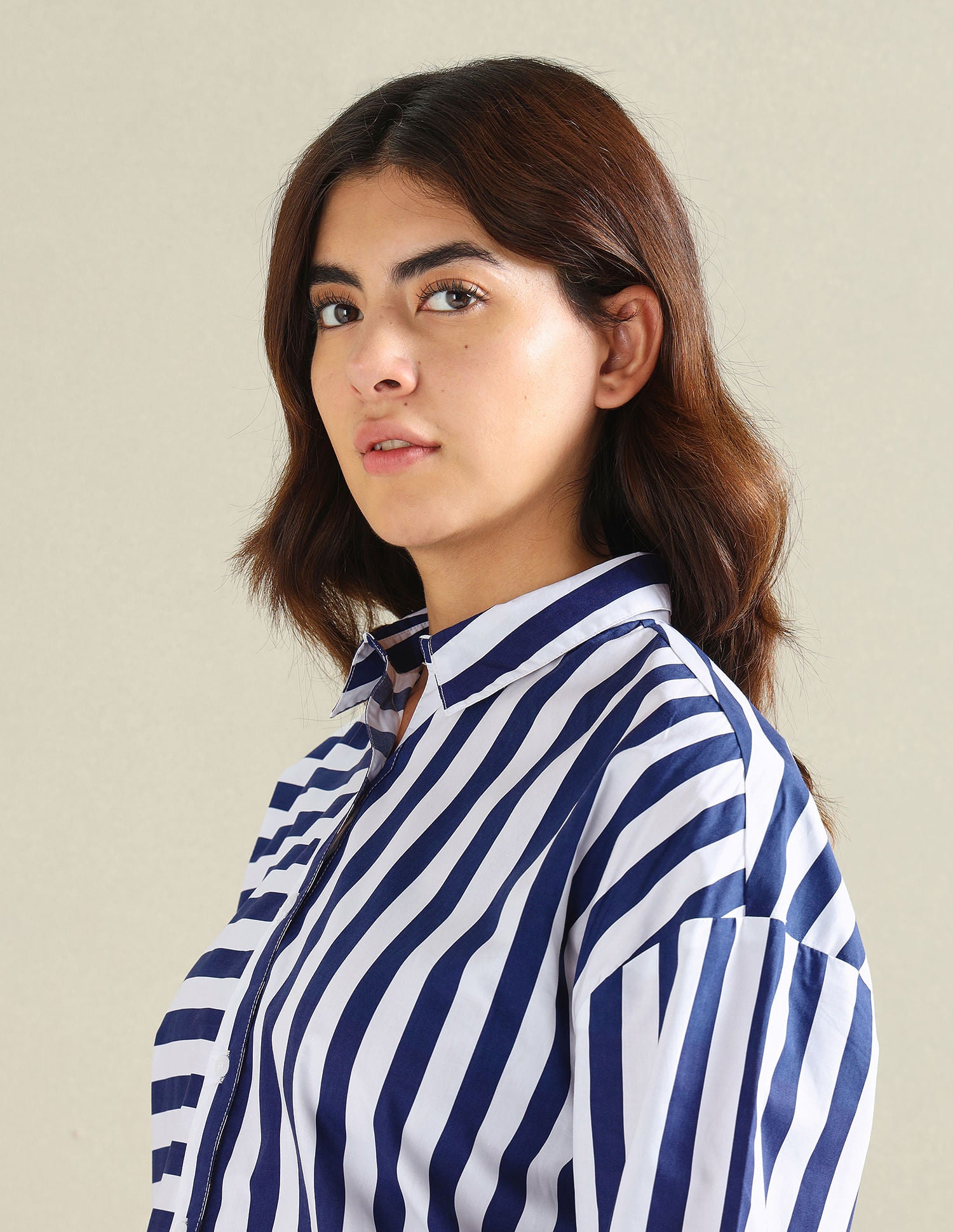 Rear Logo Multi Stripe Shirt Blue - U.S. Polo Assn. India | Large