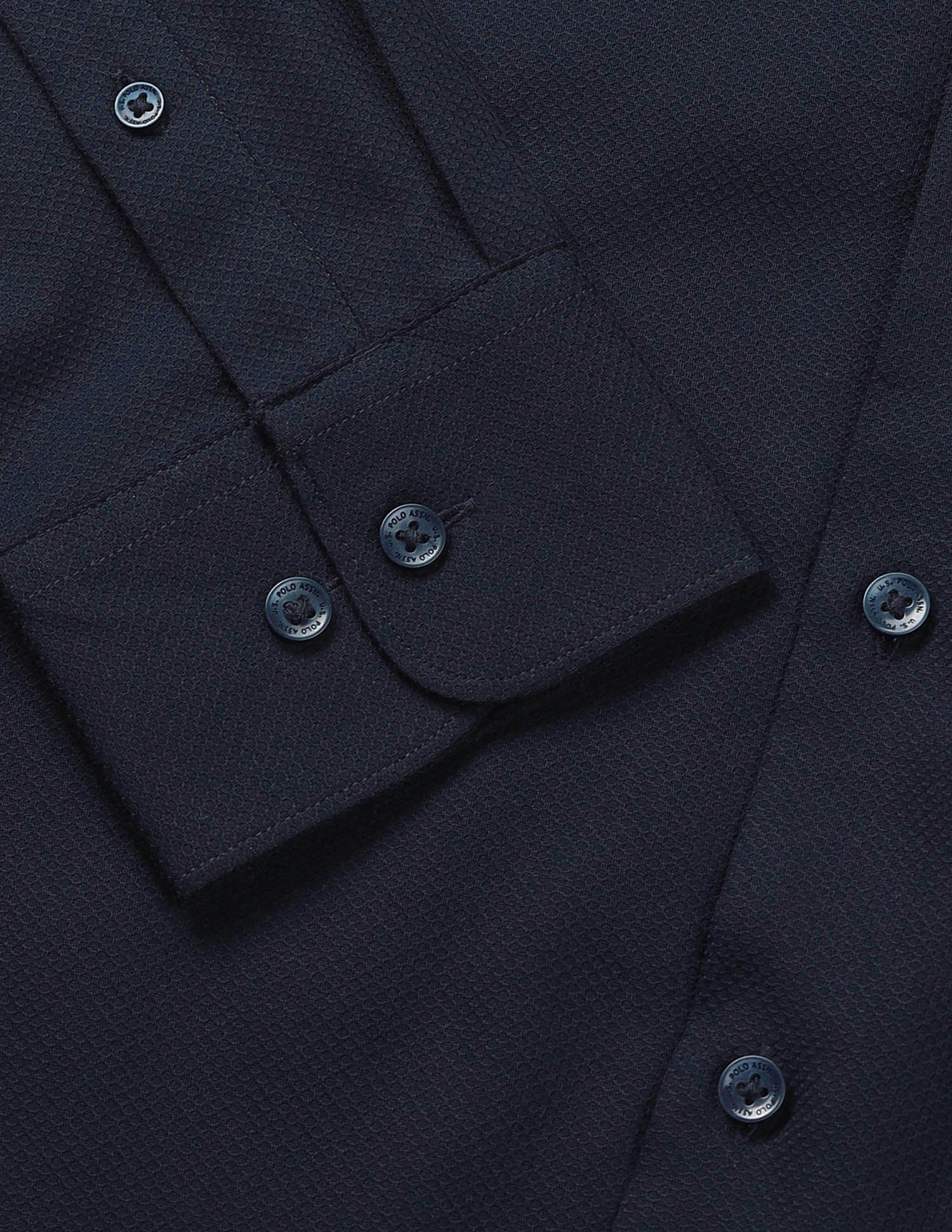 Tailored Fit Solid Shirt Navy - U.S. Polo Assn. India | Large