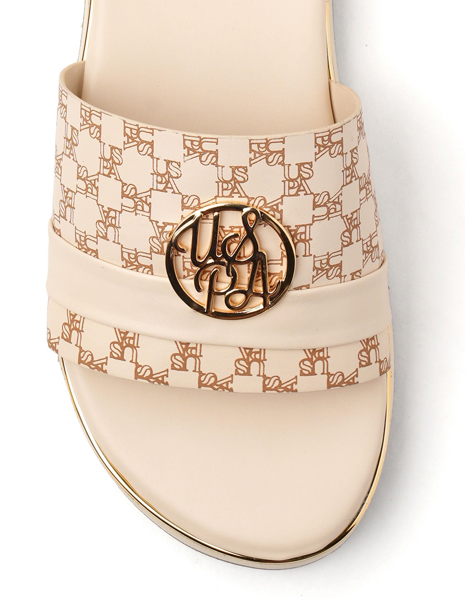 Women Amilia Flat Sandals Beige - U.S. POLO ASSN. | Large