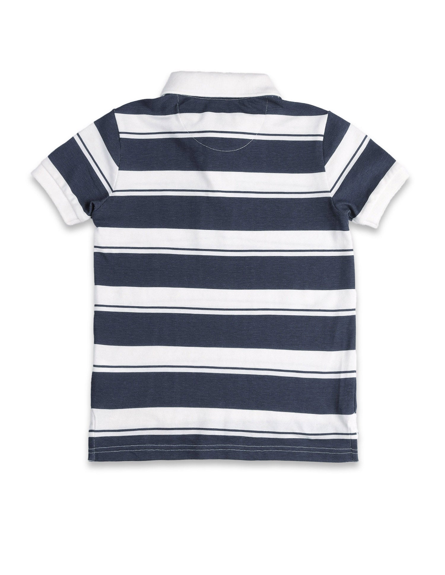 Boys Horizontal Striped Pure Cotton Polo Shirt Navy - U.S. POLO ASSN. | Large