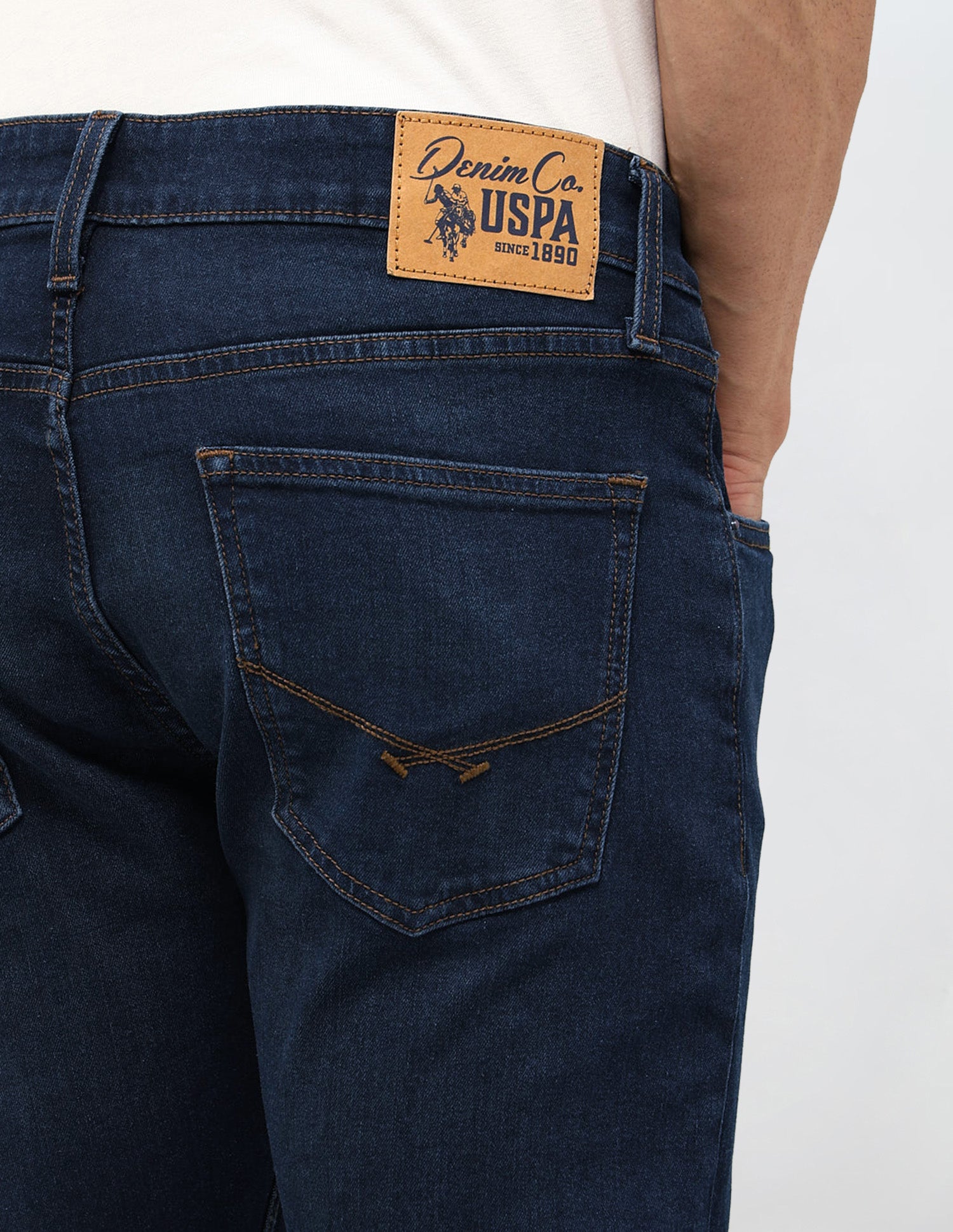 Henry Tapered Fit Blue Jeans Med Blue - U.S. POLO ASSN. | Large