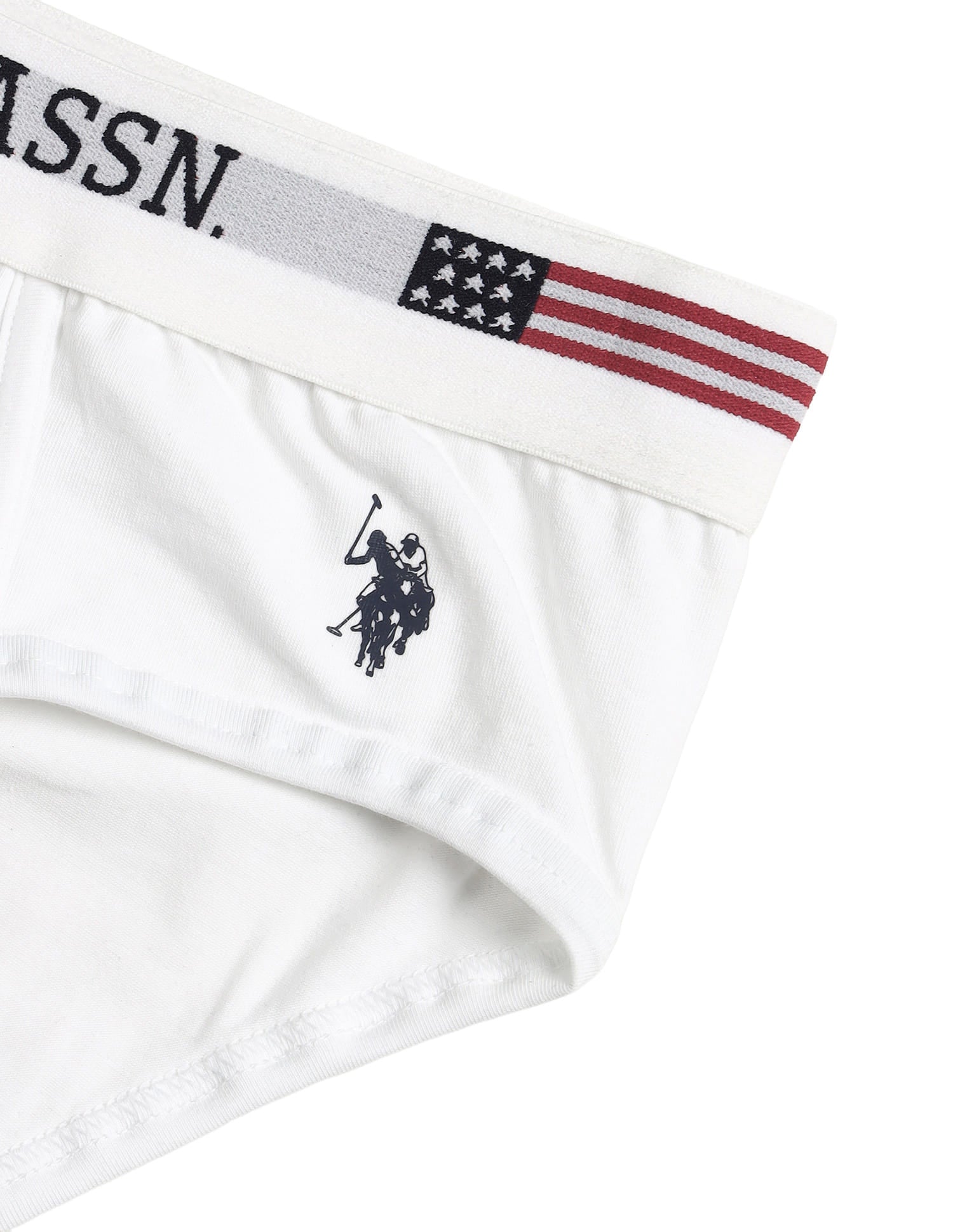 Y9I650-001-PL White Mens Briefs White - U.S. Polo Assn. India | Large