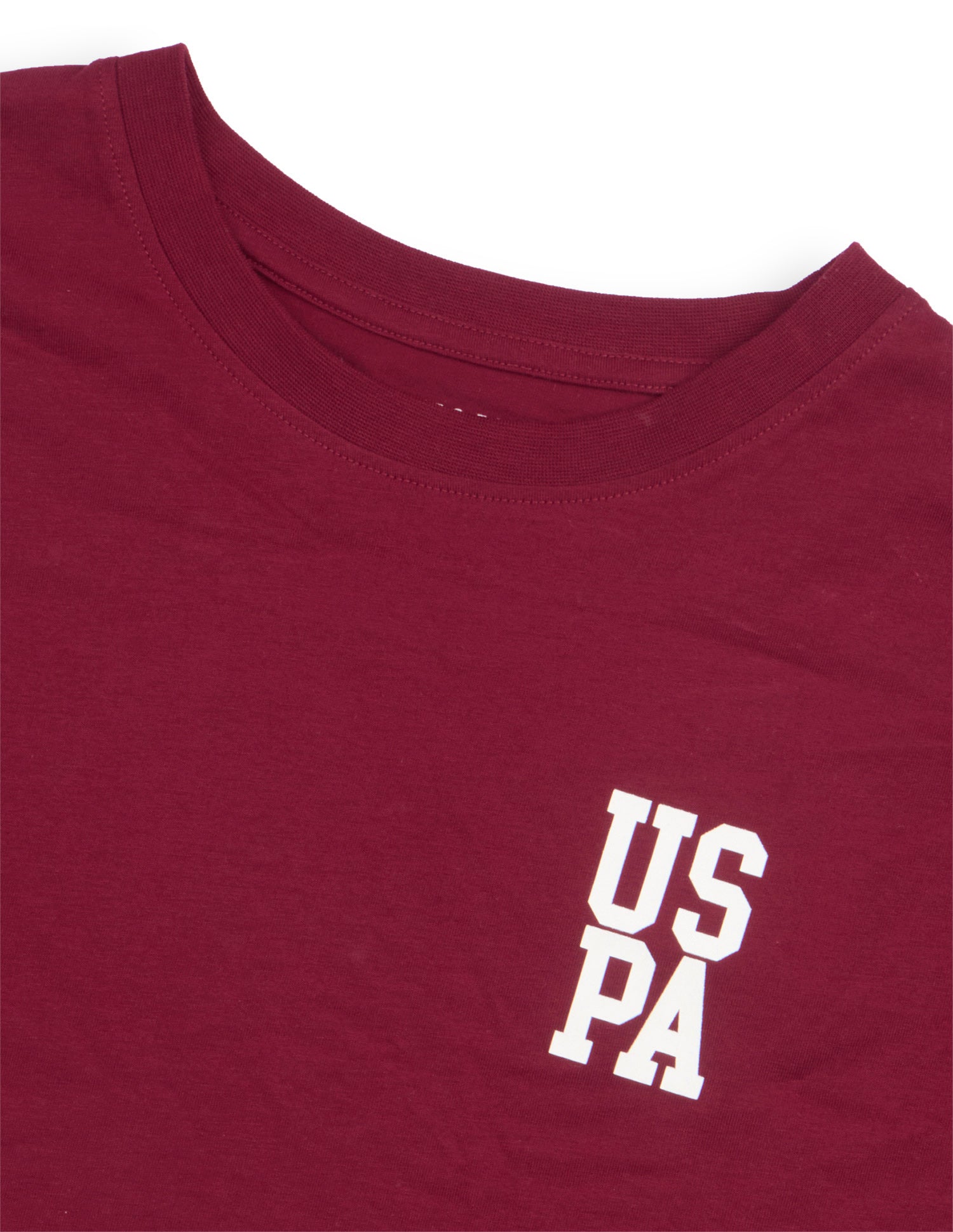 Solid Regular Fit T-Shirt Dark Red - U.S. Polo Assn. India | Large