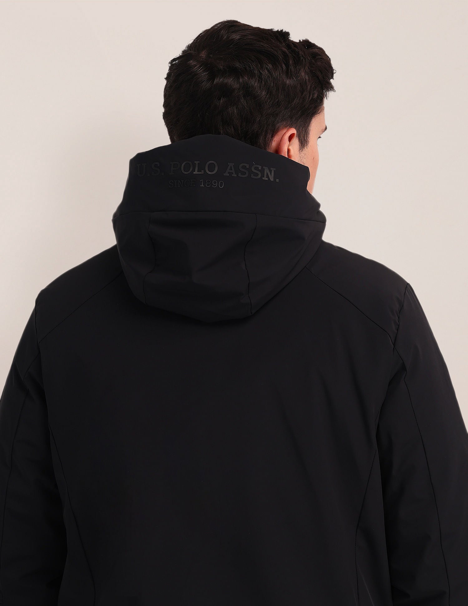 Detachable Hood Padded Jacket Black - U.S. POLO ASSN. | Large