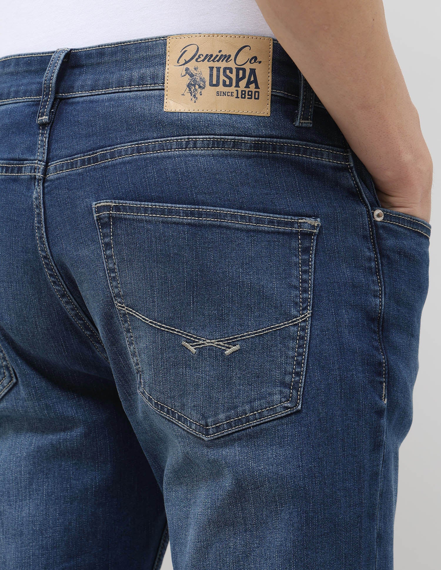 Harold Slim Straight Fit Blue Jeans Indigo - U.S. POLO ASSN. | Large