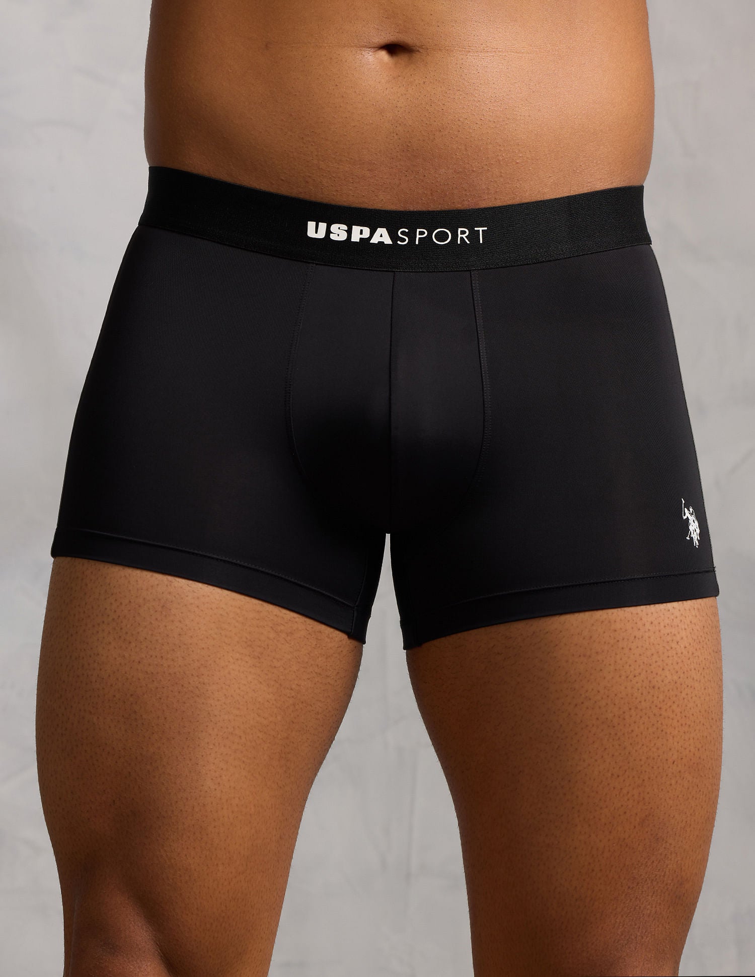 Micro Fibre High Stretch Performance Trunk Black and Grey - U.S. POLO ASSN. | Large