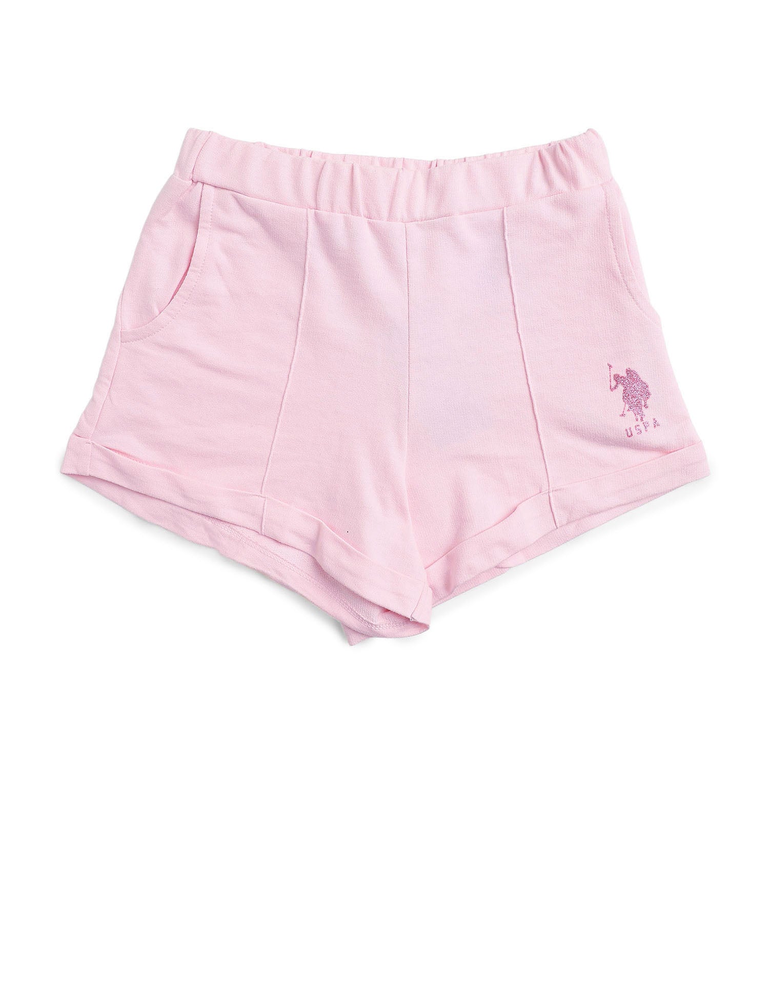 Solid Knit Coordinate Shorts Pink - U.S. POLO ASSN. | Large