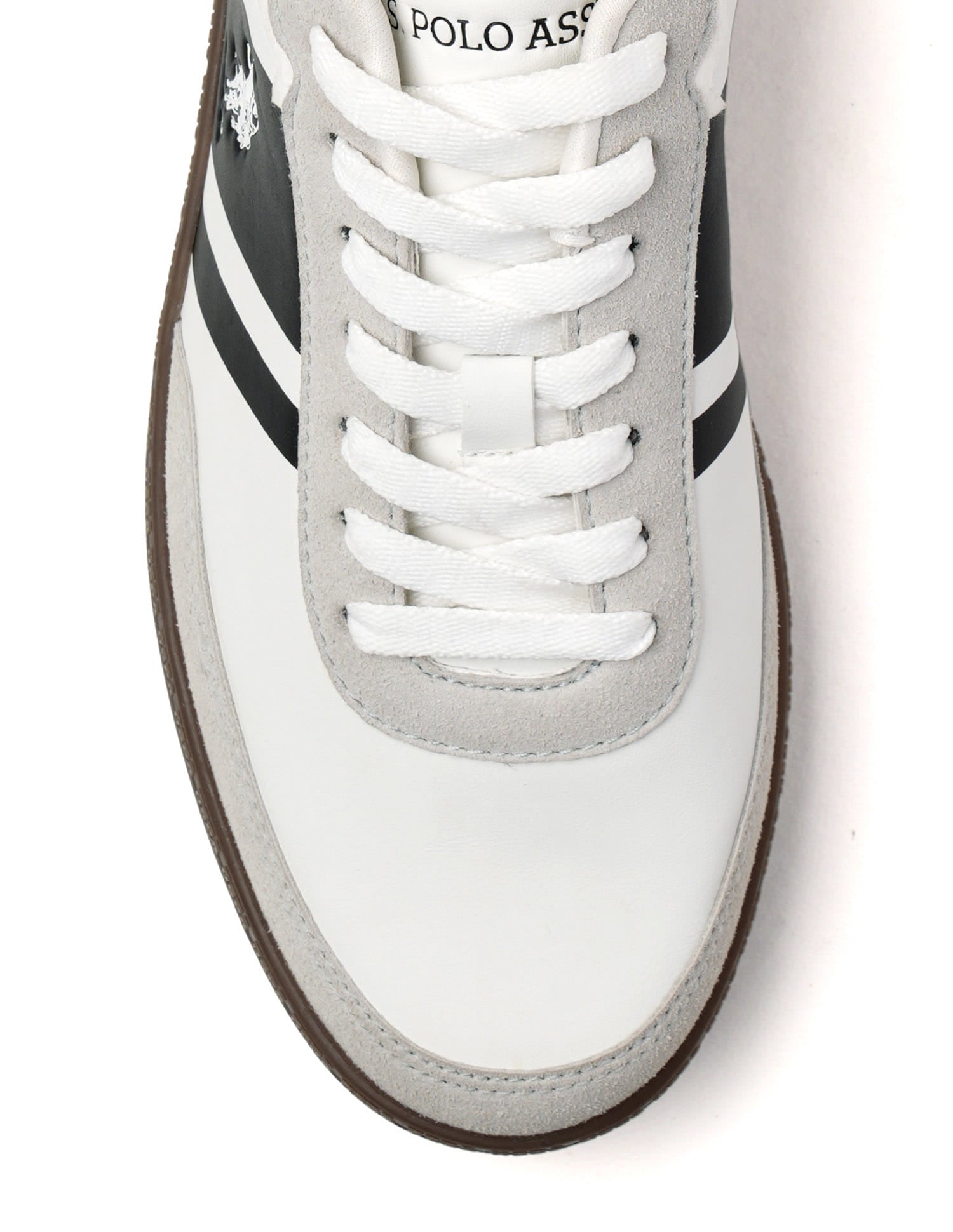 Men Jorge Suede Colourblocked Sneakers Grey - U.S. Polo Assn. India | Large