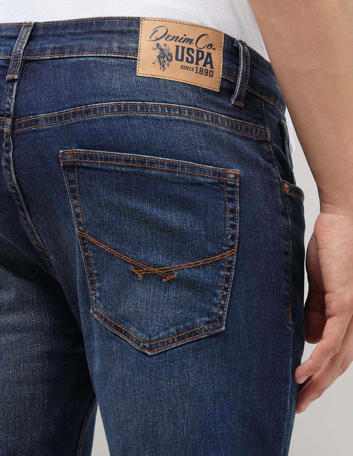 Henry Tapered Fit Blue Jeans Blue - U.S. Polo Assn. India | Large