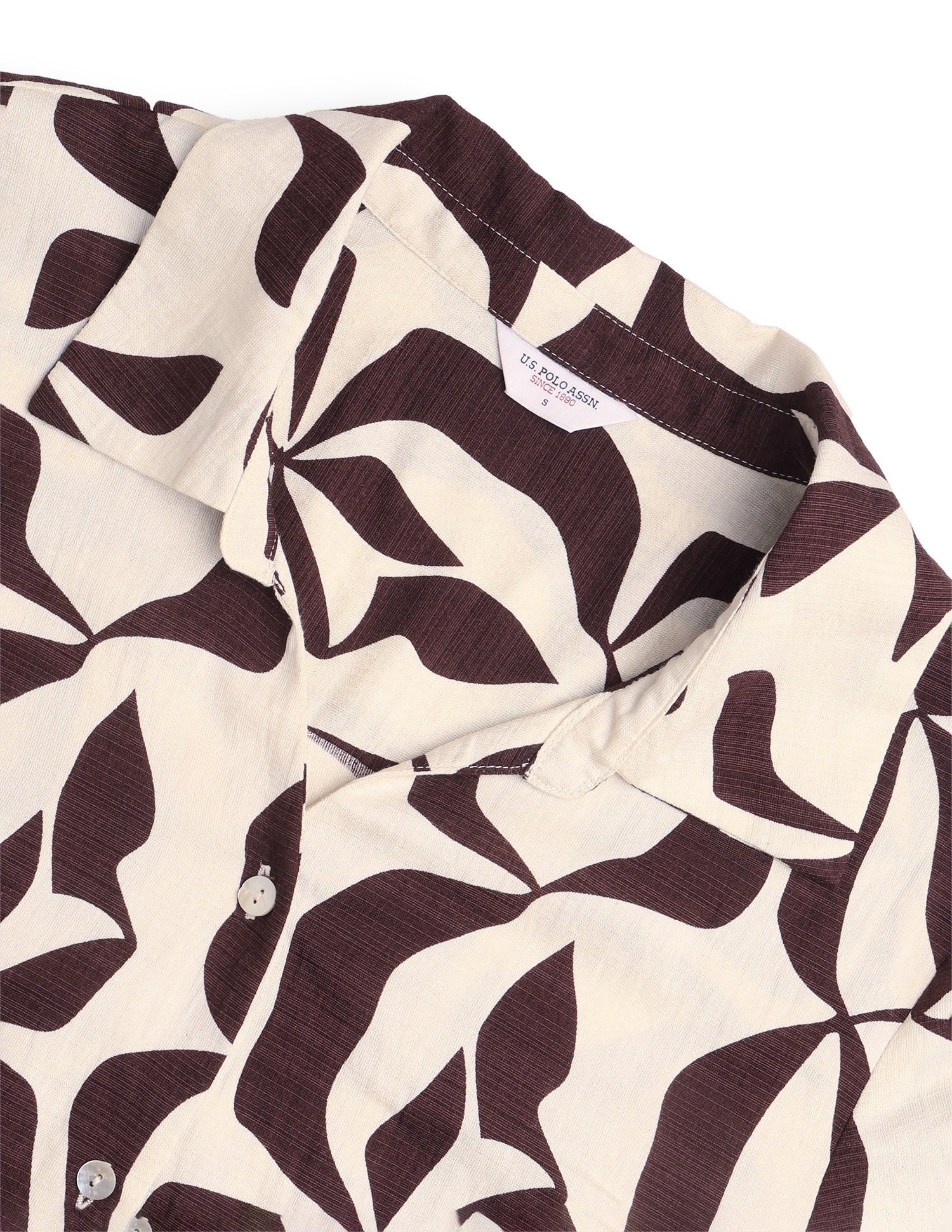 Abstract Printed Relaxed Fit Shirt Dark Brown - U.S. Polo Assn. India | Large