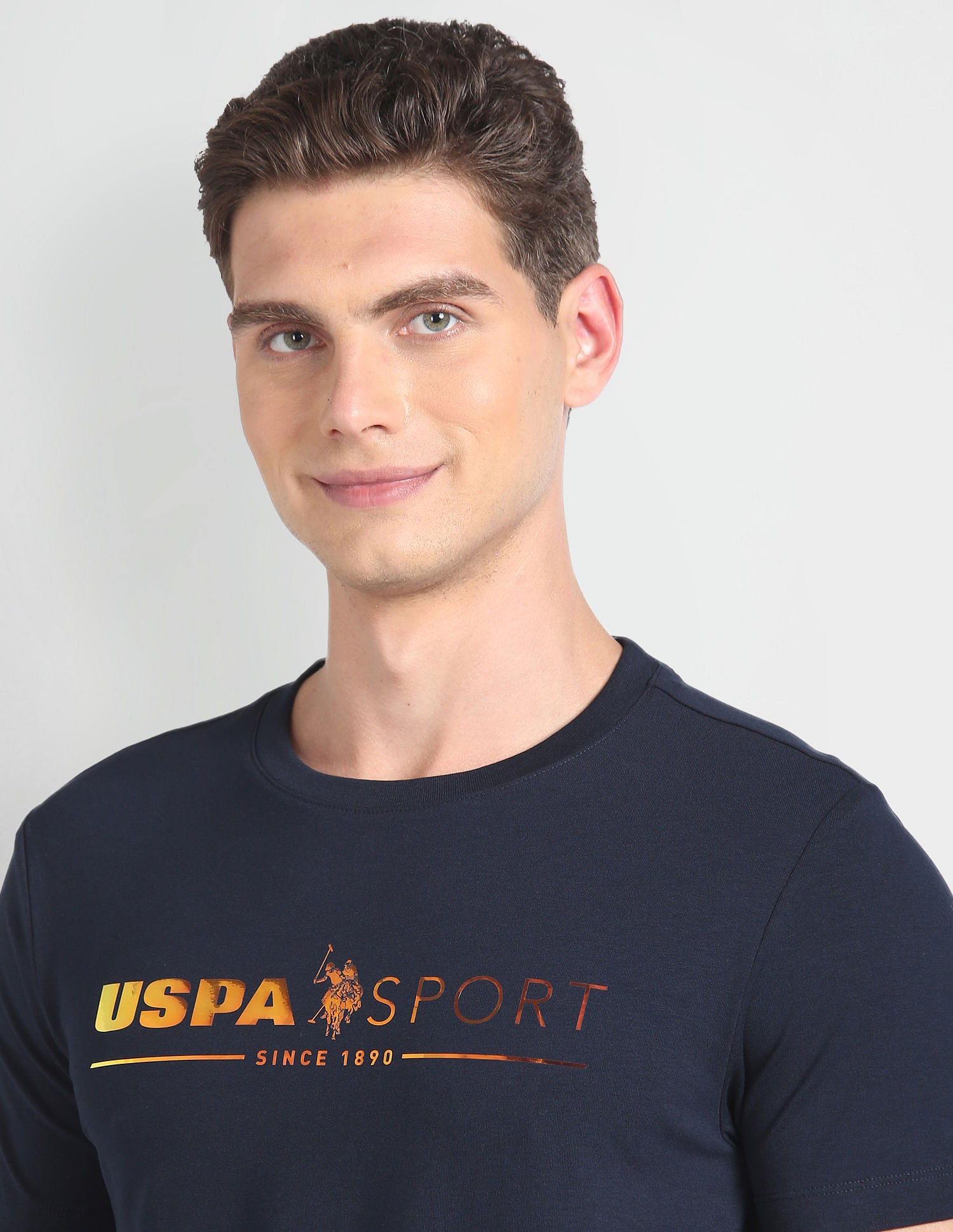 Slim Fit Brand Print T-Shirt Navy - U.S. Polo Assn. India | Large